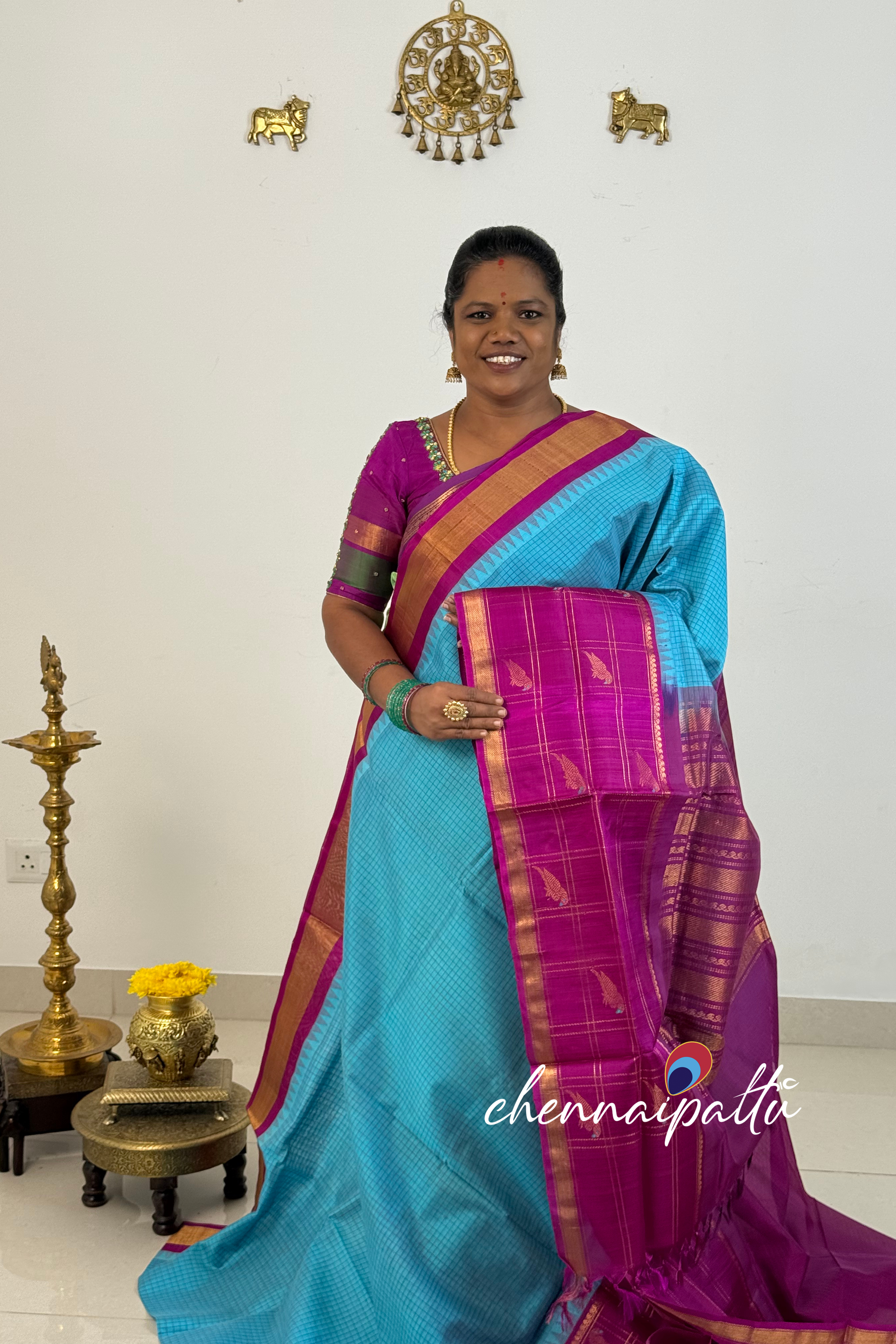 Mangai - Kupadam Silk Cotton Saree | Blouse Attached