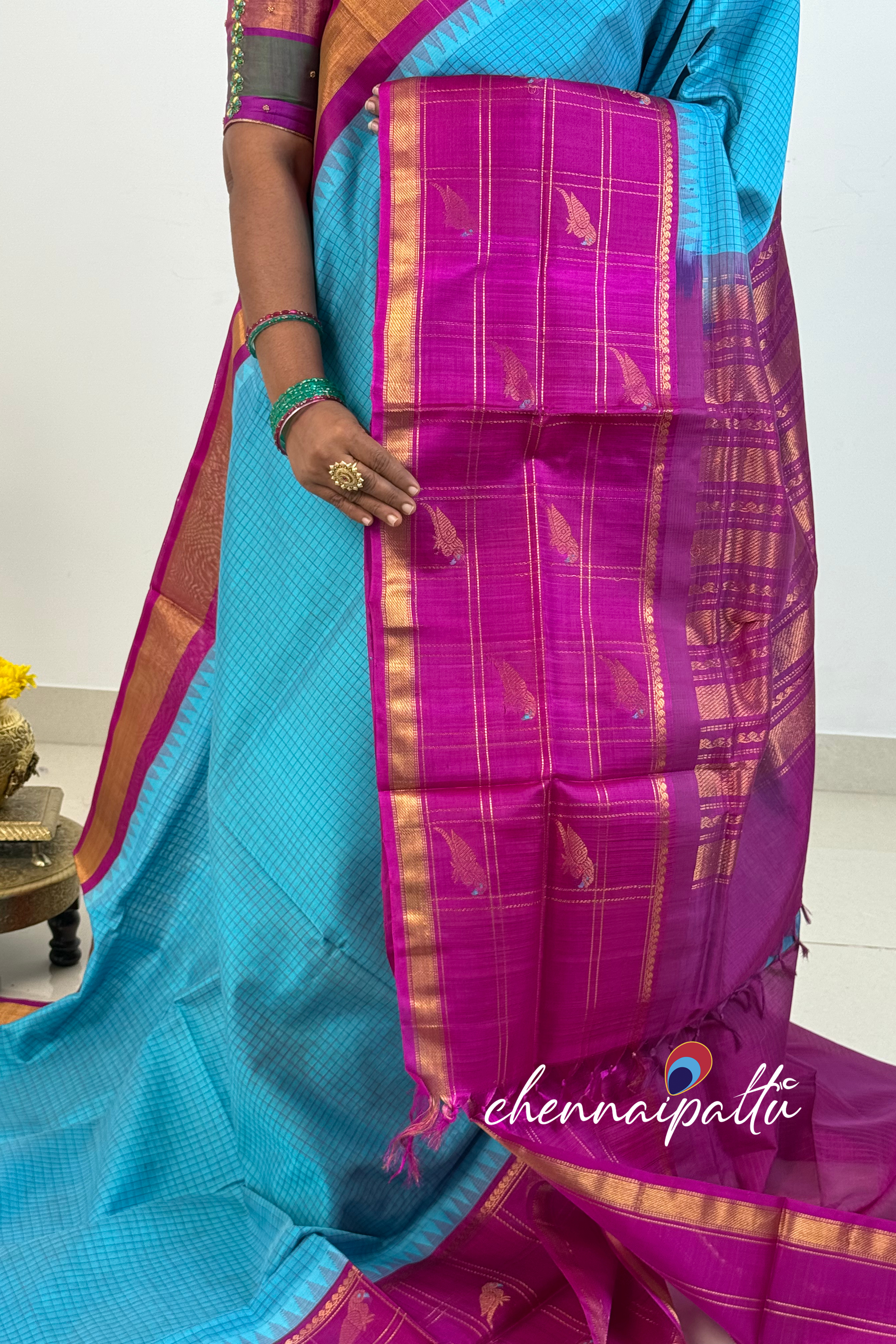 Mangai - Kupadam Silk Cotton Saree | Blouse Attached
