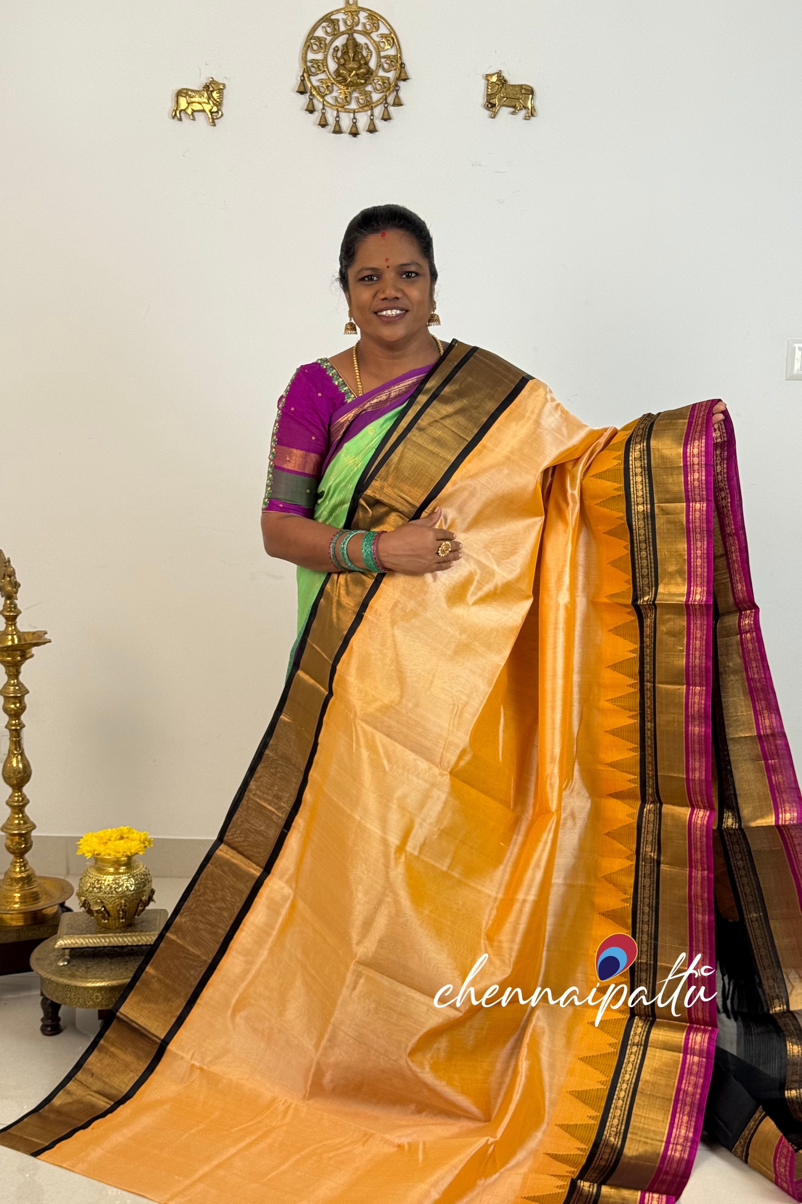 Mangai - Kupadam Silk Cotton Saree | Blouse Attached