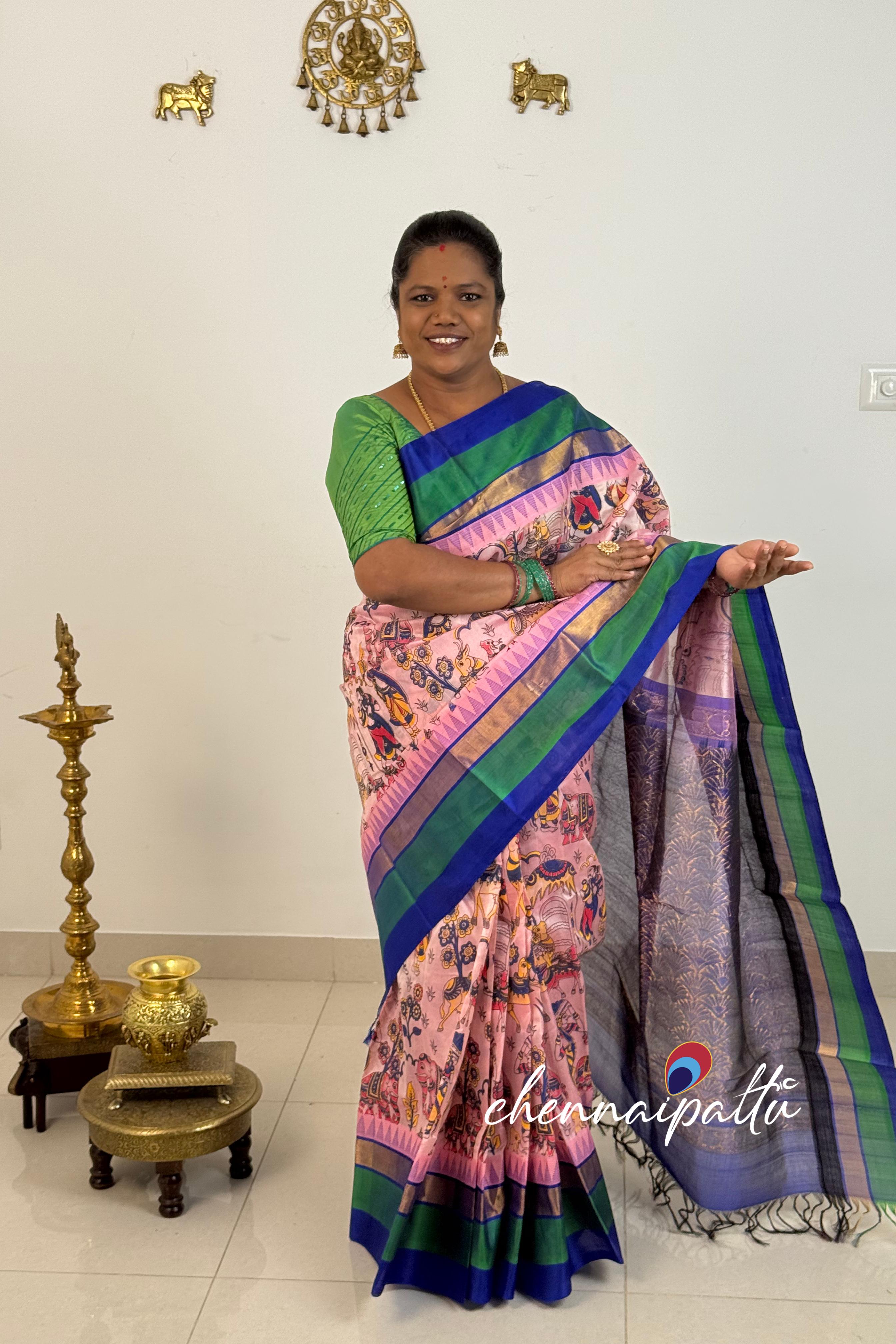 Mangai - Kupadam Silk Cotton Saree | Blouse Attached
