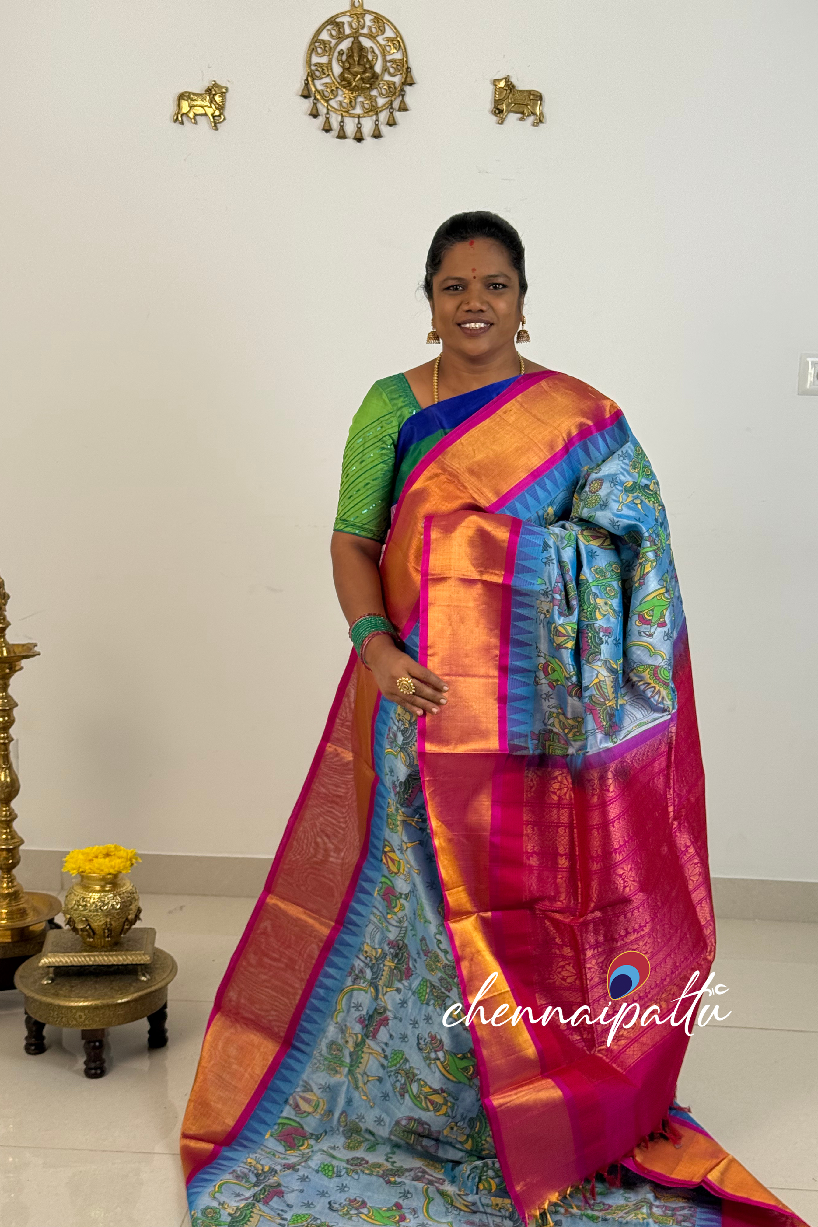 Mangai - Kupadam Silk Cotton Saree | Blouse Attached