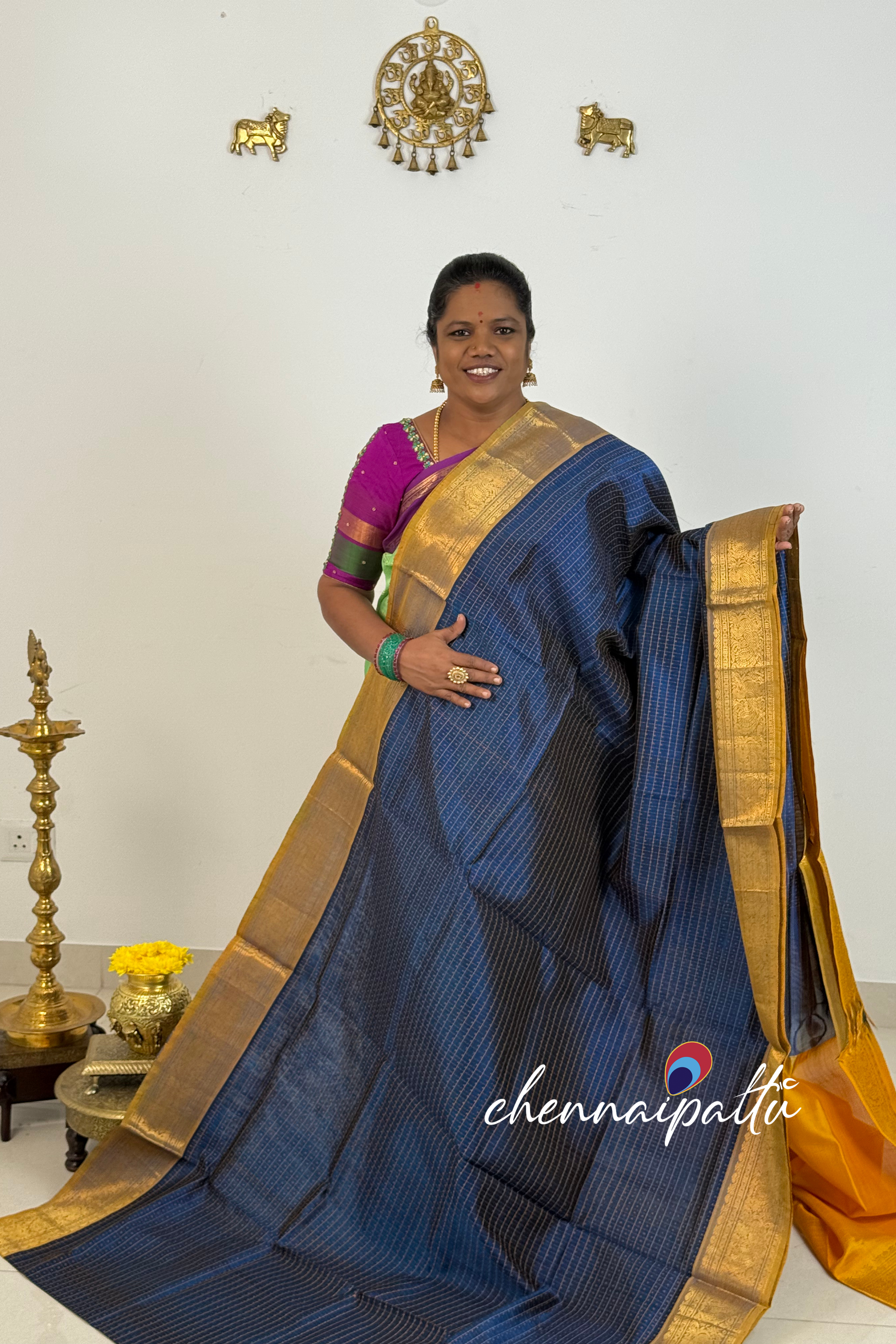 Mangai - Kupadam Silk Cotton Saree | Blouse Attached