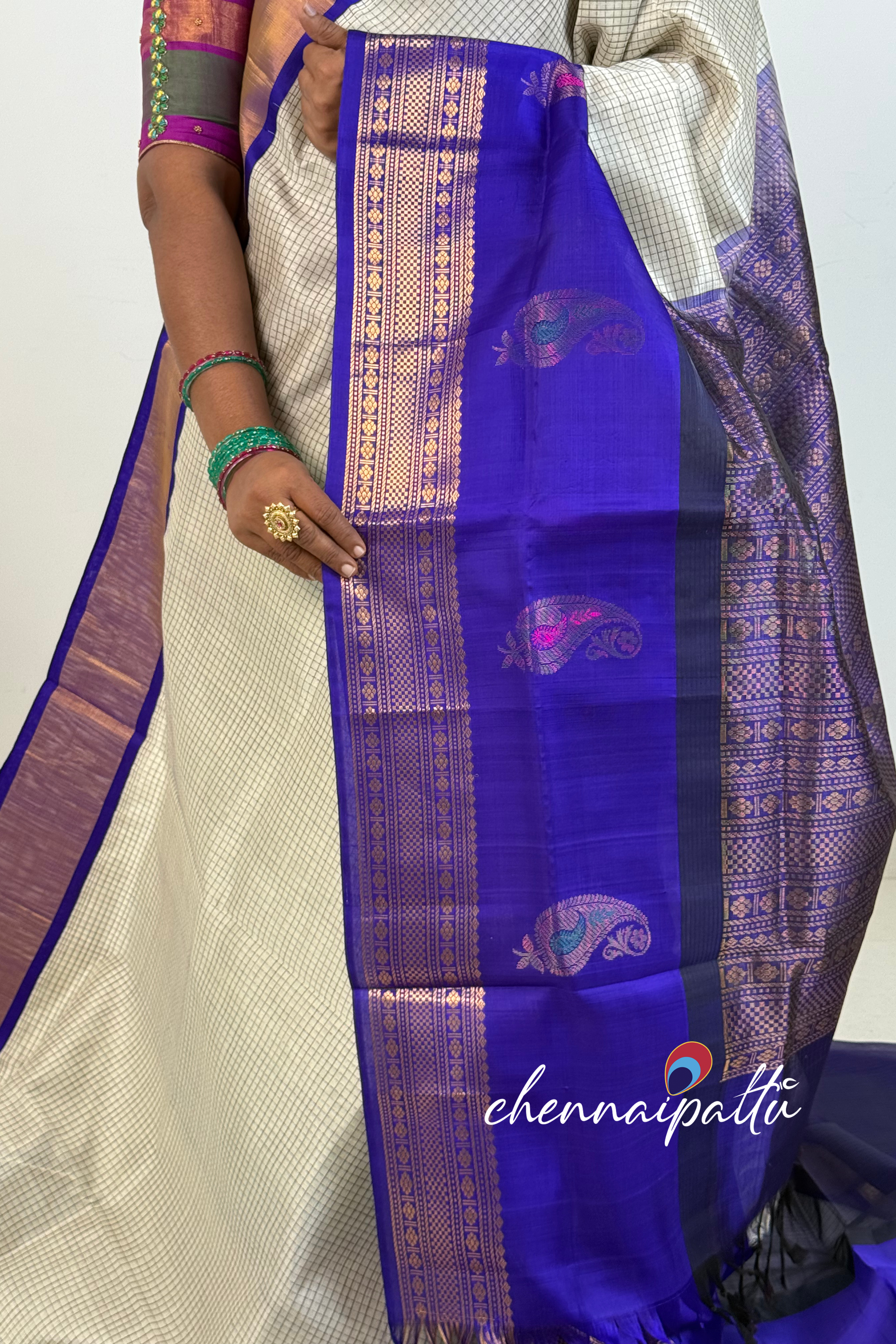 Mangai - Kupadam Silk Cotton Saree | Blouse Attached