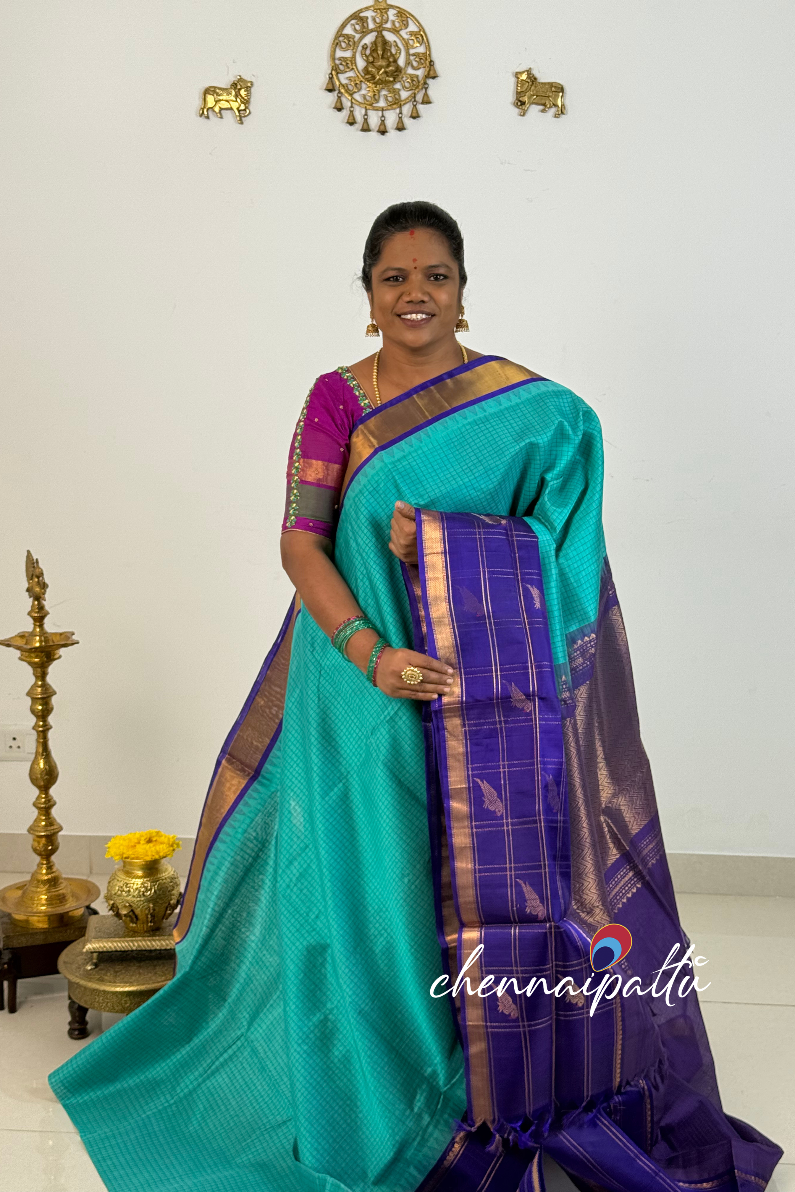 Mangai - Kupadam Silk Cotton Saree | Blouse Attached