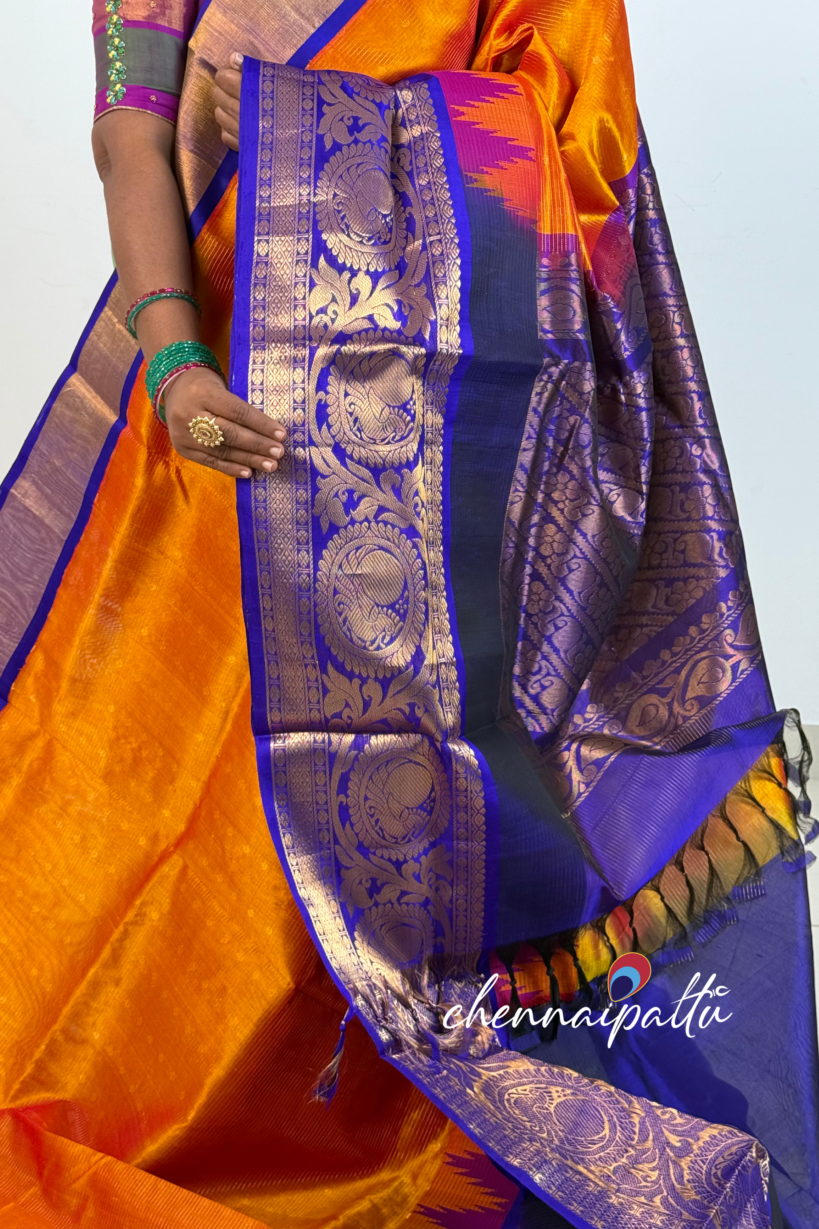 Mangai - Kupadam Silk Cotton Saree | Blouse Attached