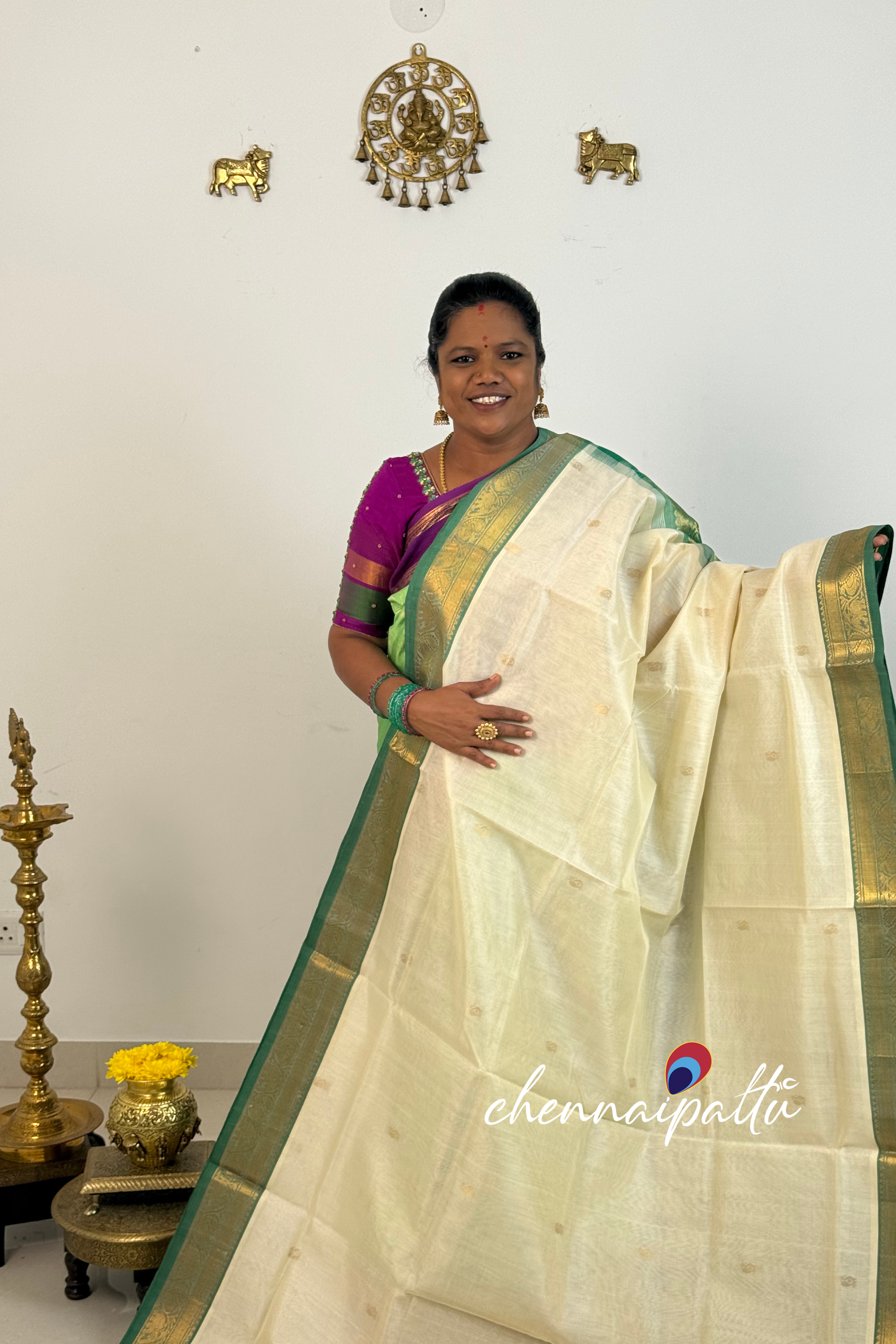 Mangai - Kupadam Silk Cotton Saree | Blouse Attached
