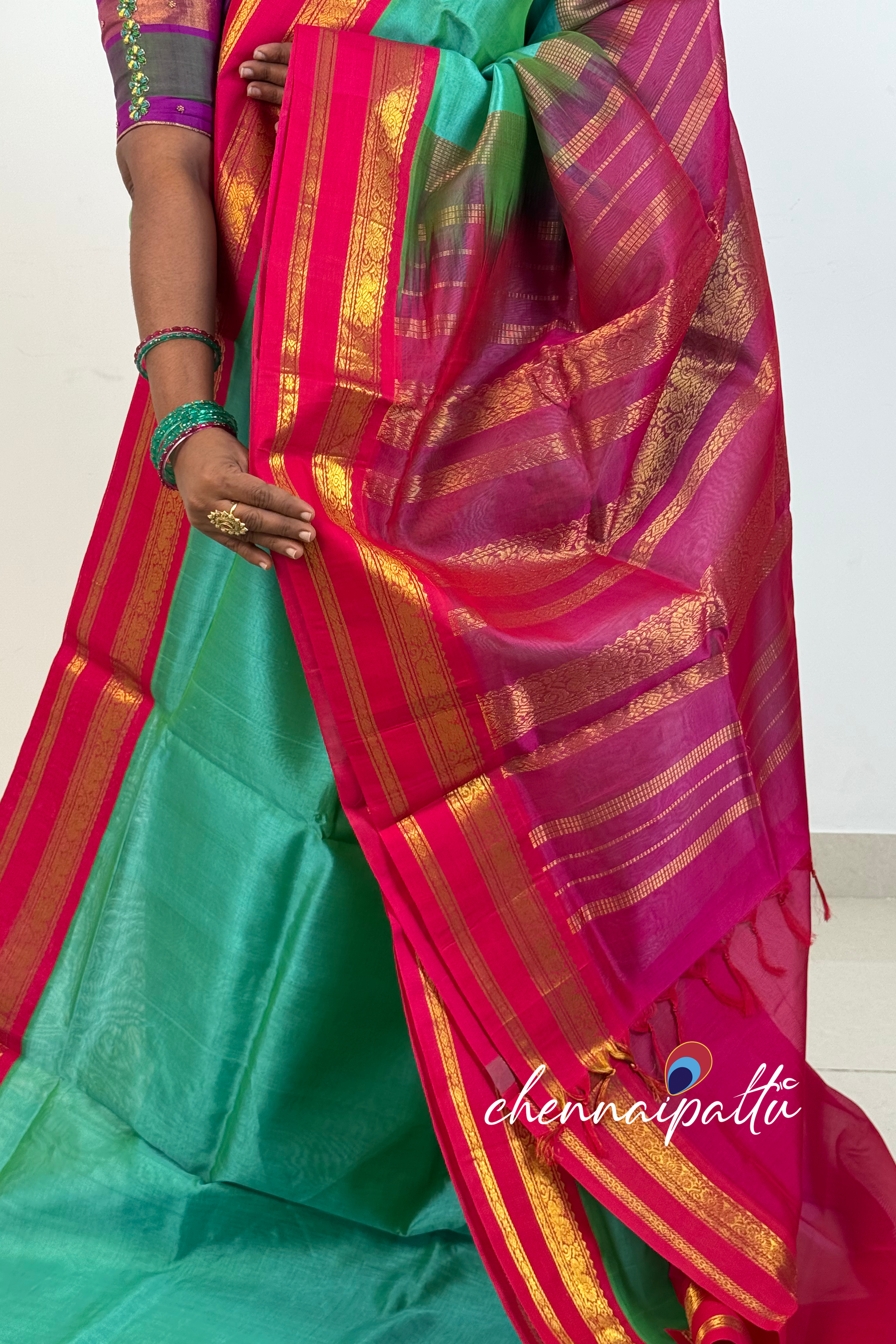 Mangai - Kupadam Silk Cotton Saree | Blouse Attached
