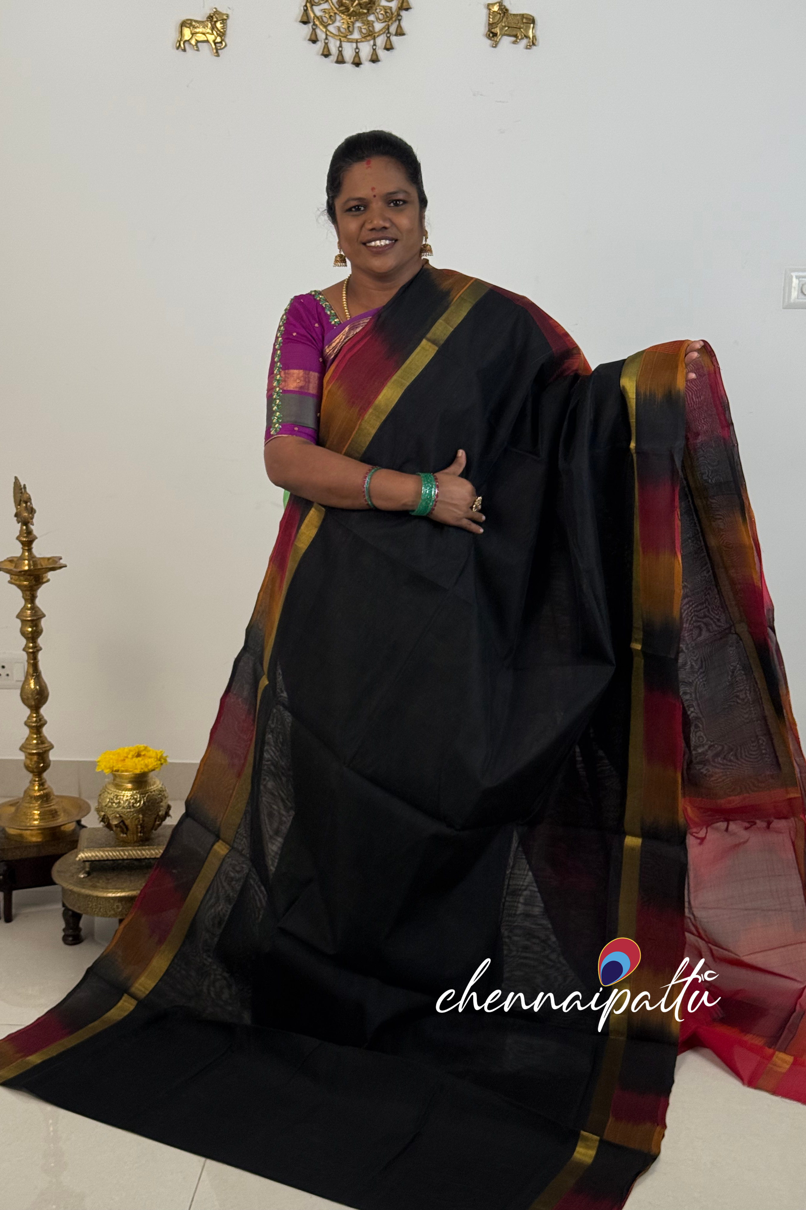 Mangai - Kupadam Silk Cotton Saree | Blouse Attached