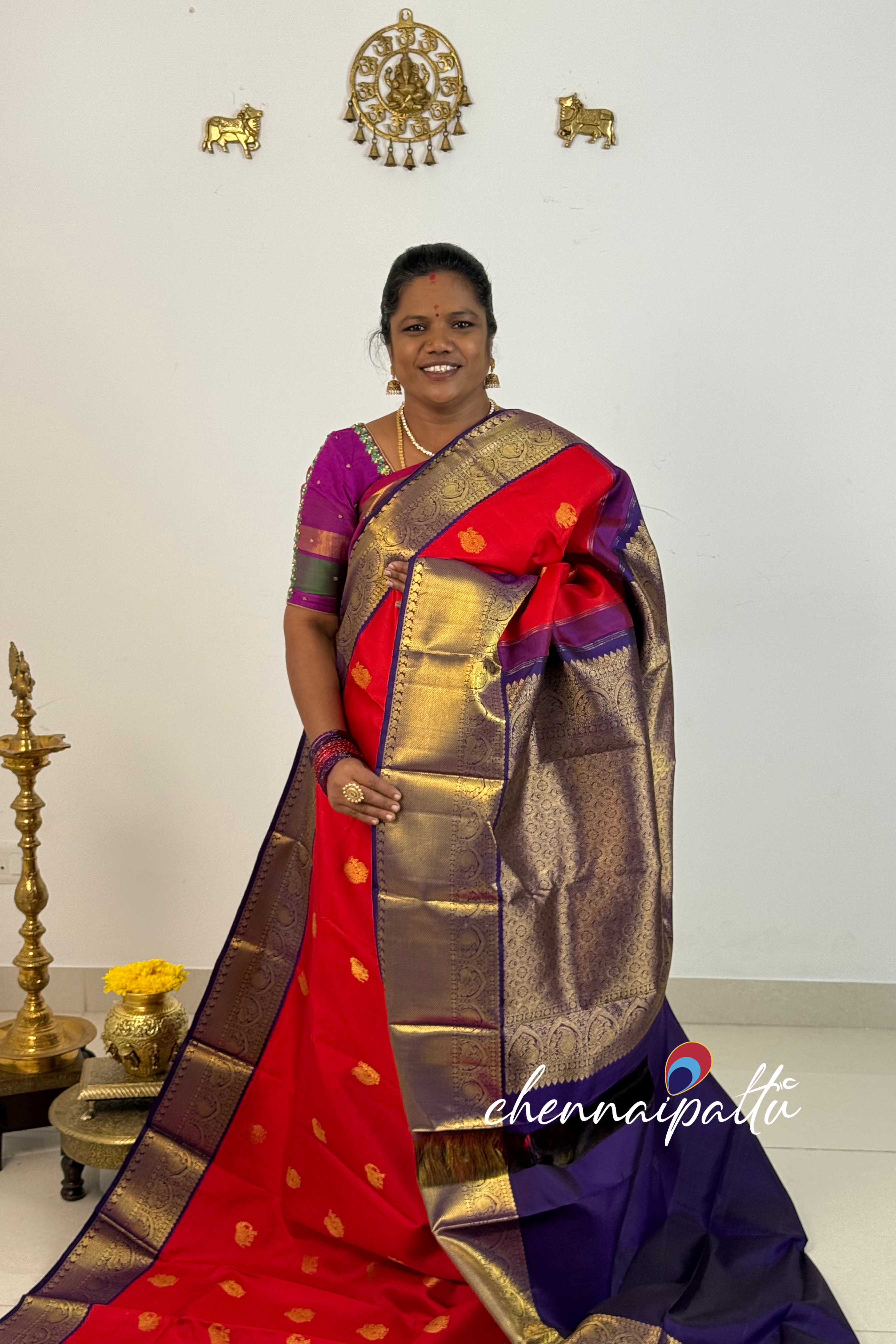 Tharagai - Kanchipuram Pure Silk Saree | Blouse Attached