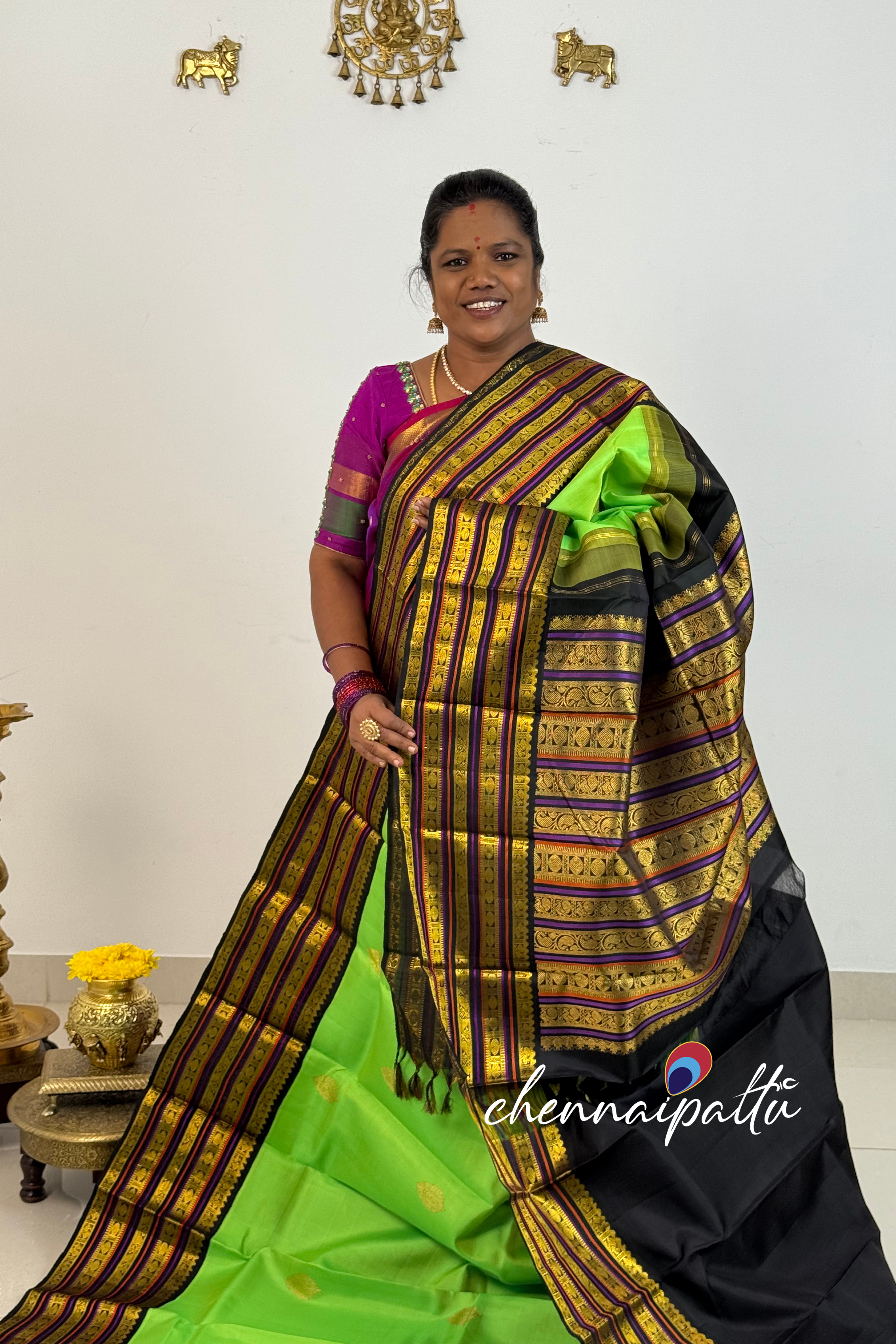 Tharagai - Kanchipuram Pure Silk Saree | Blouse Attached