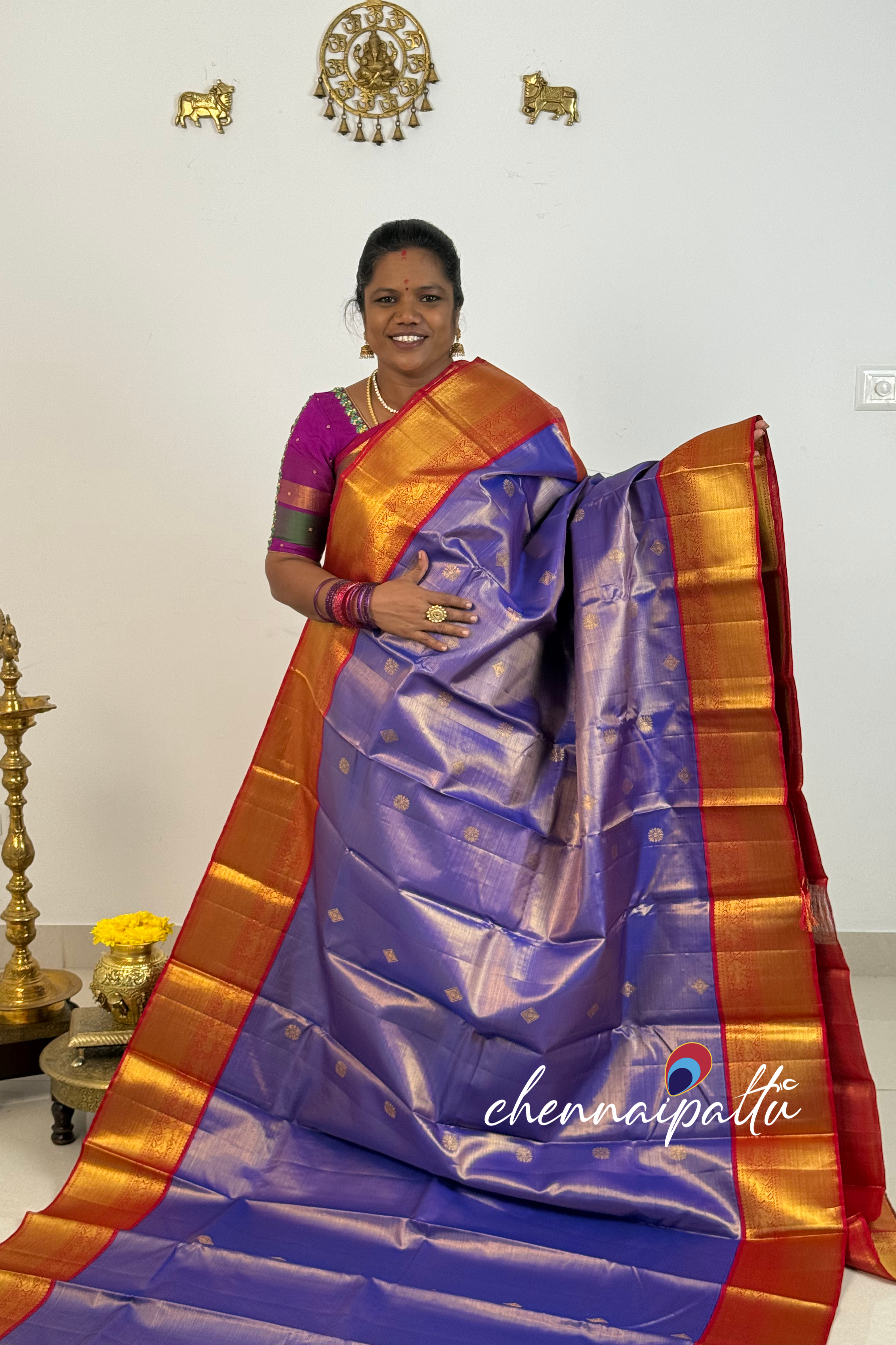 Tharagai - Kanchipuram Pure Silk Saree | Blouse Attached