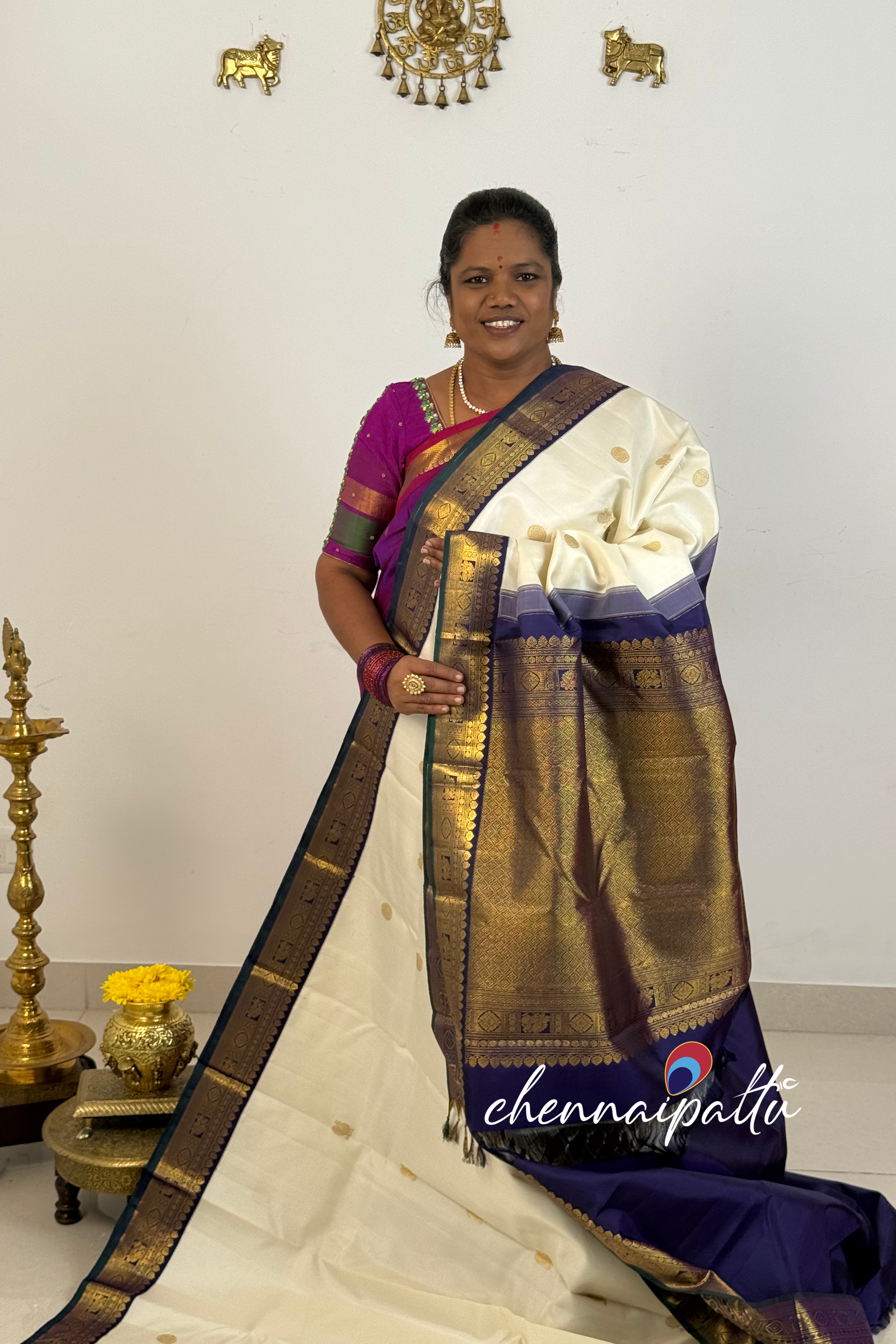 Tharagai - Kanchipuram Pure Silk Saree | Blouse Attached