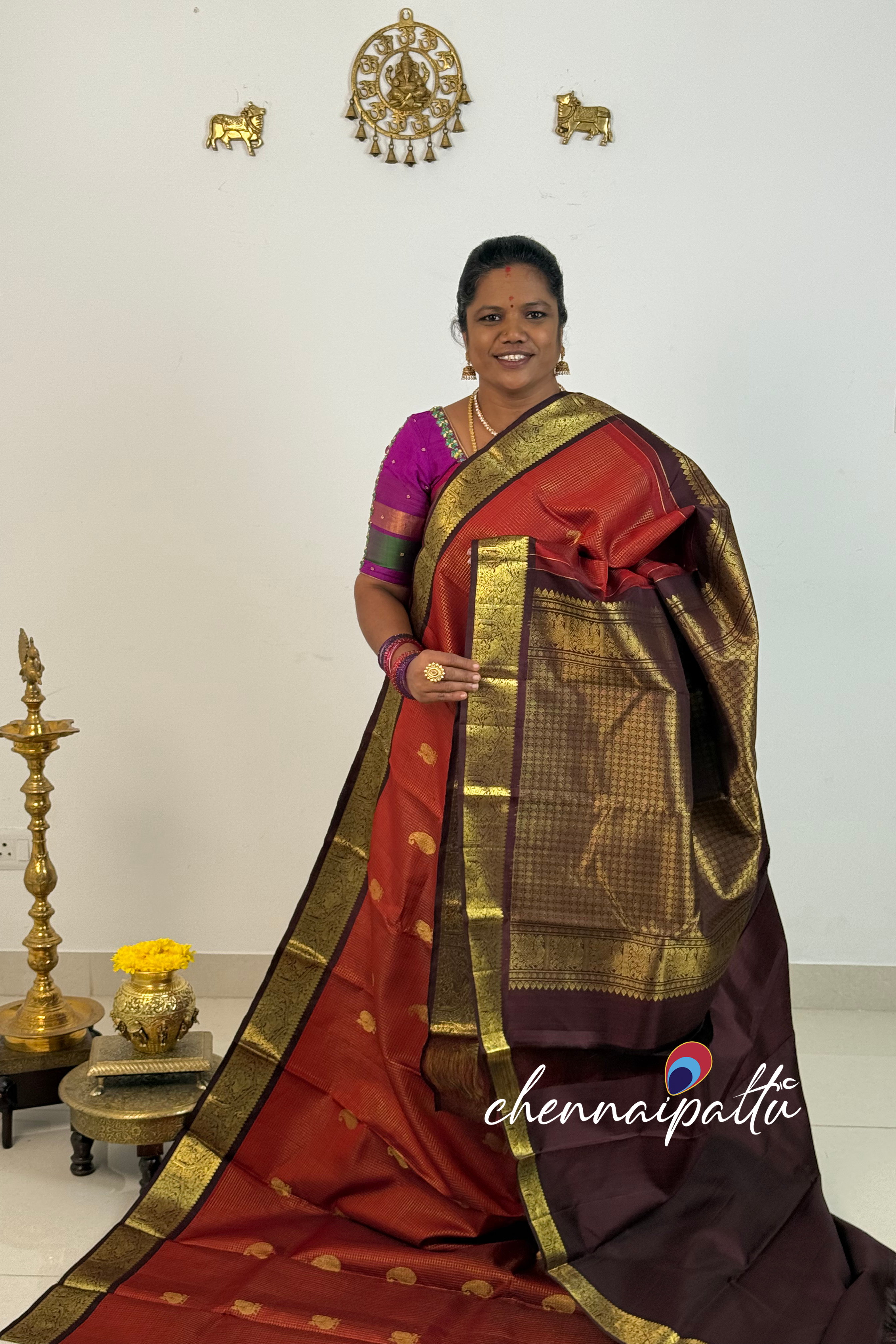 Tharagai - Kanchipuram Pure Silk Saree | Blouse Attached