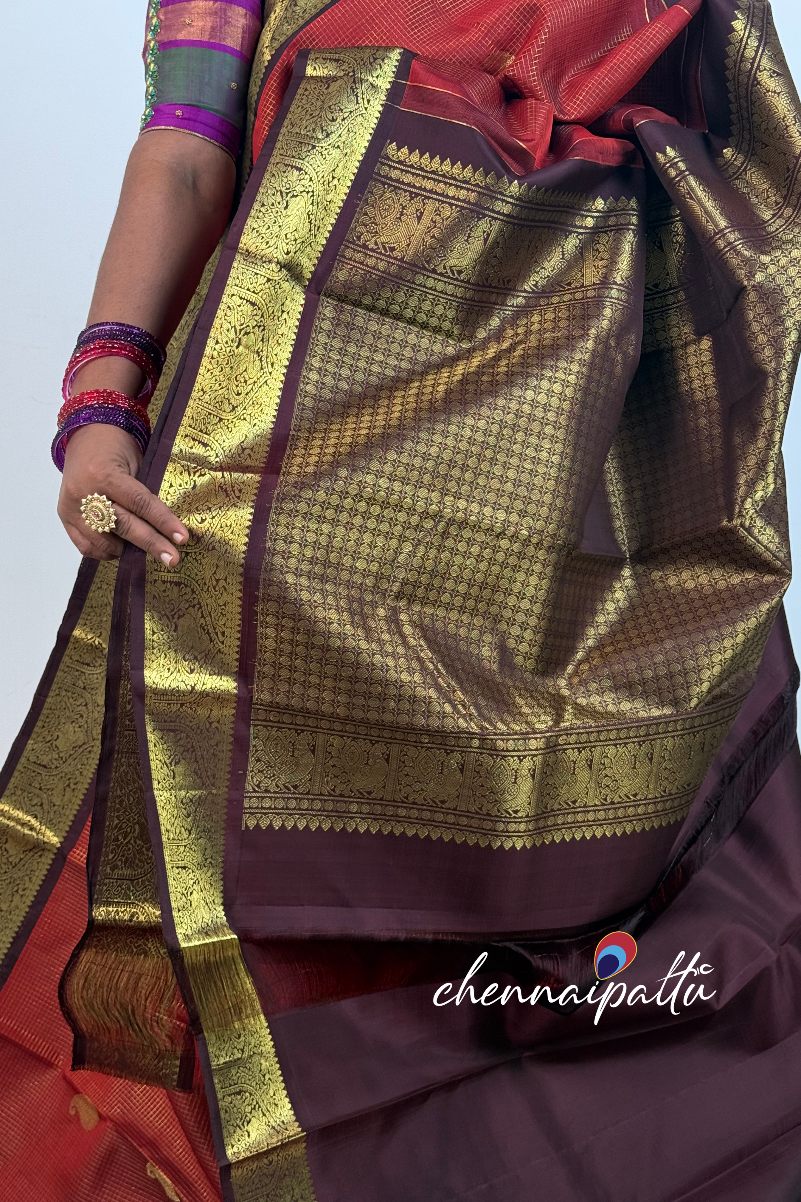 Tharagai - Kanchipuram Pure Silk Saree | Blouse Attached