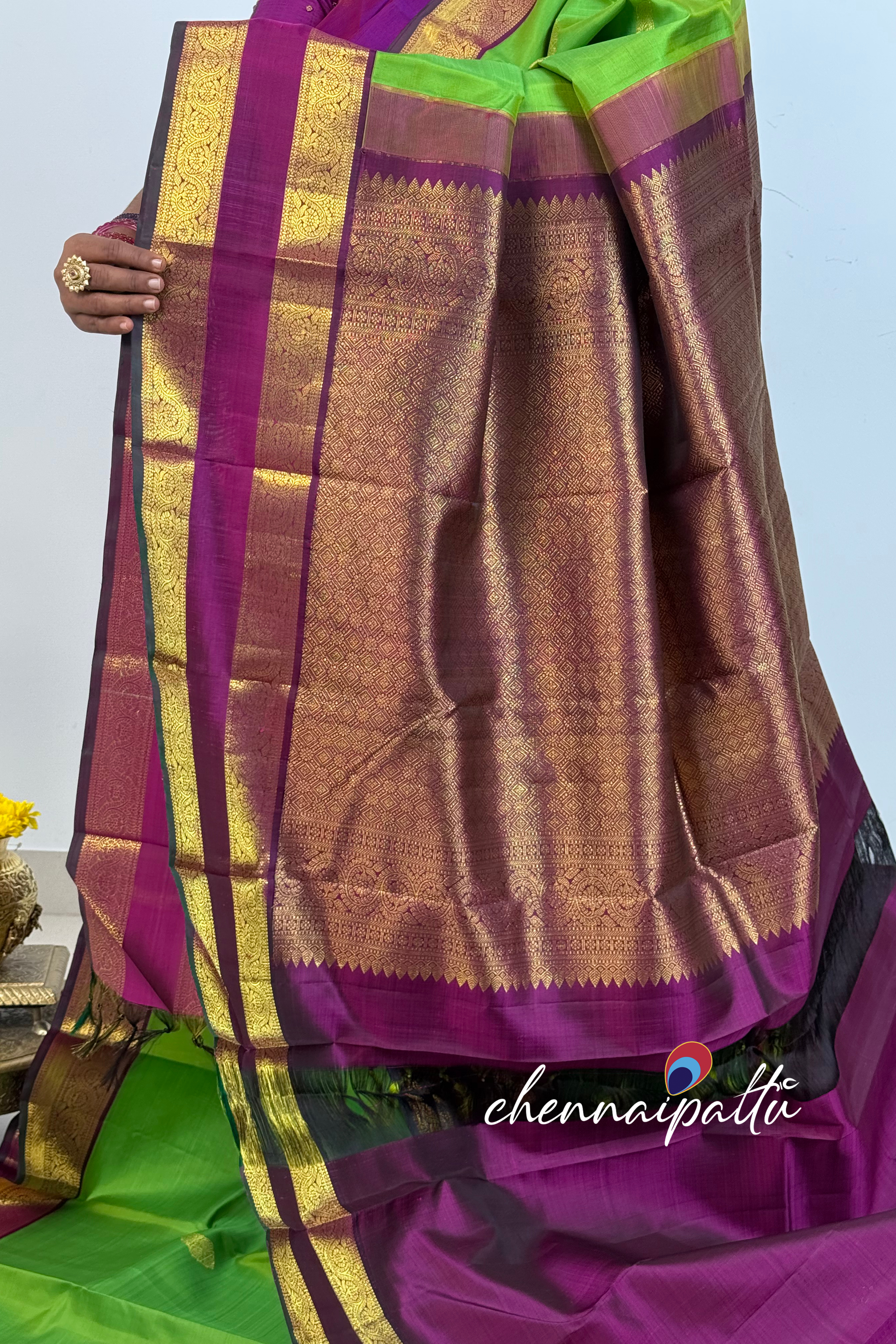 Tharagai - Kanchipuram Pure Silk Saree | Blouse Attached