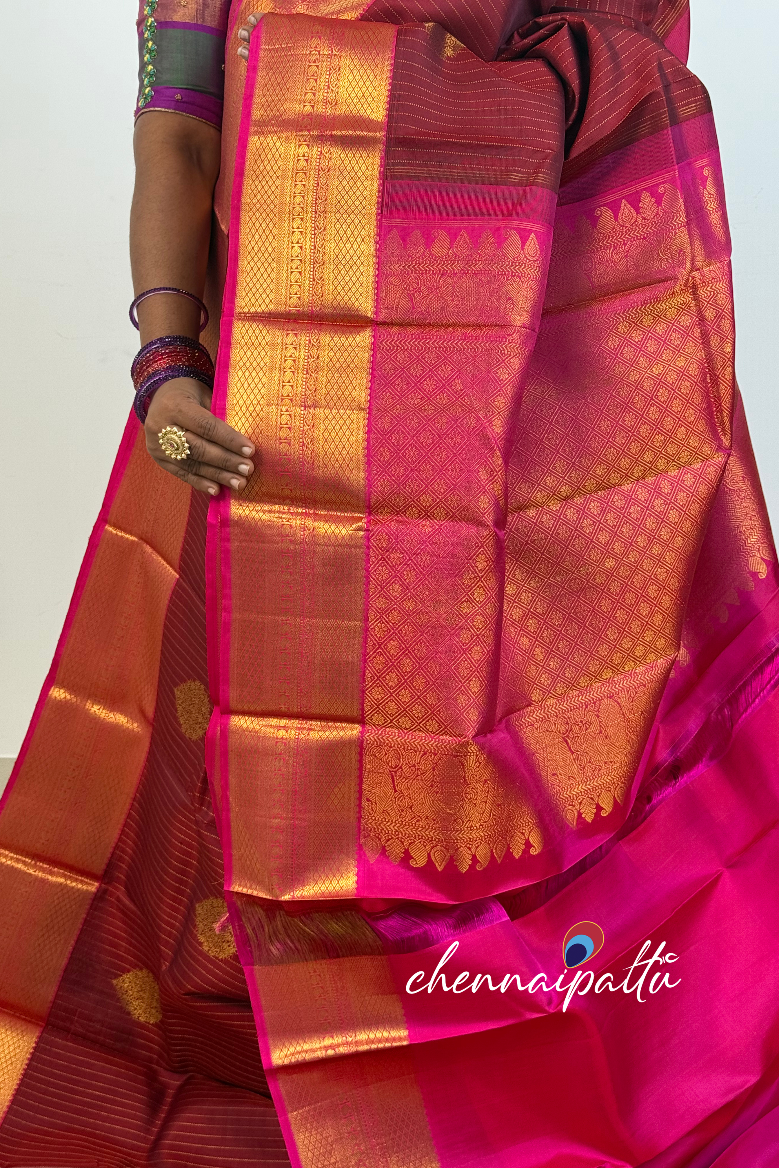 Tharagai - Kanchipuram Pure Silk Saree | Blouse Attached