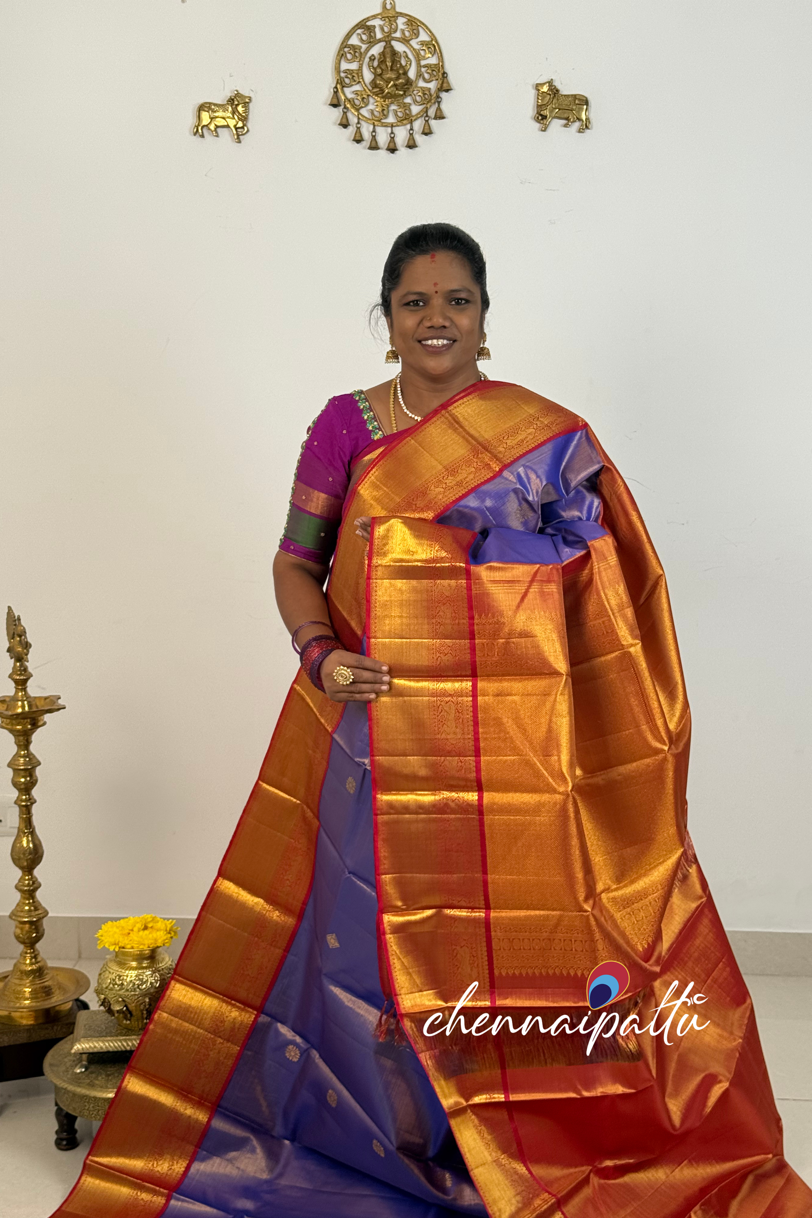 Tharagai - Kanchipuram Pure Silk Saree | Blouse Attached