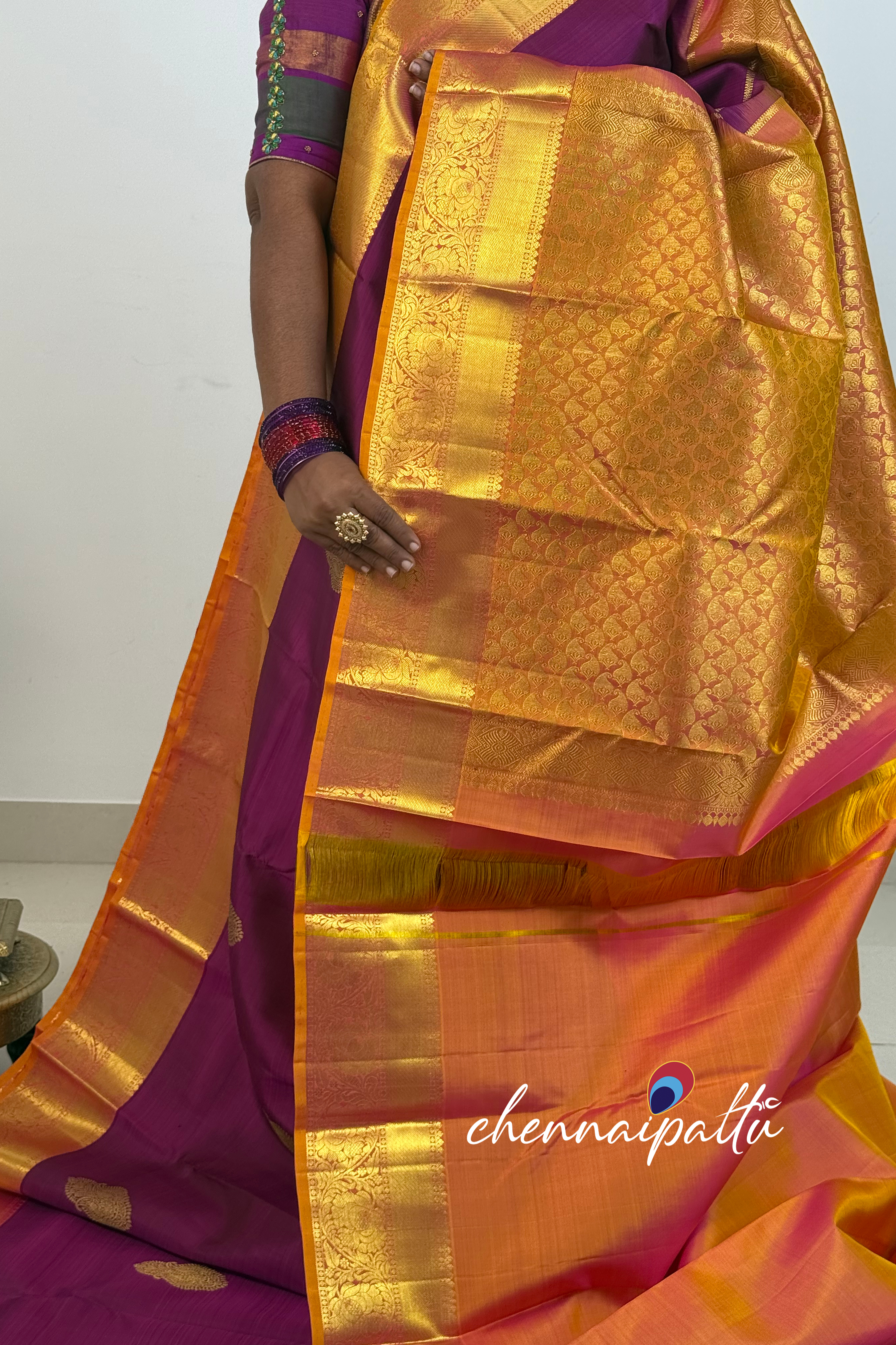 Tharagai - Kanchipuram Pure Silk Saree | Blouse Attached