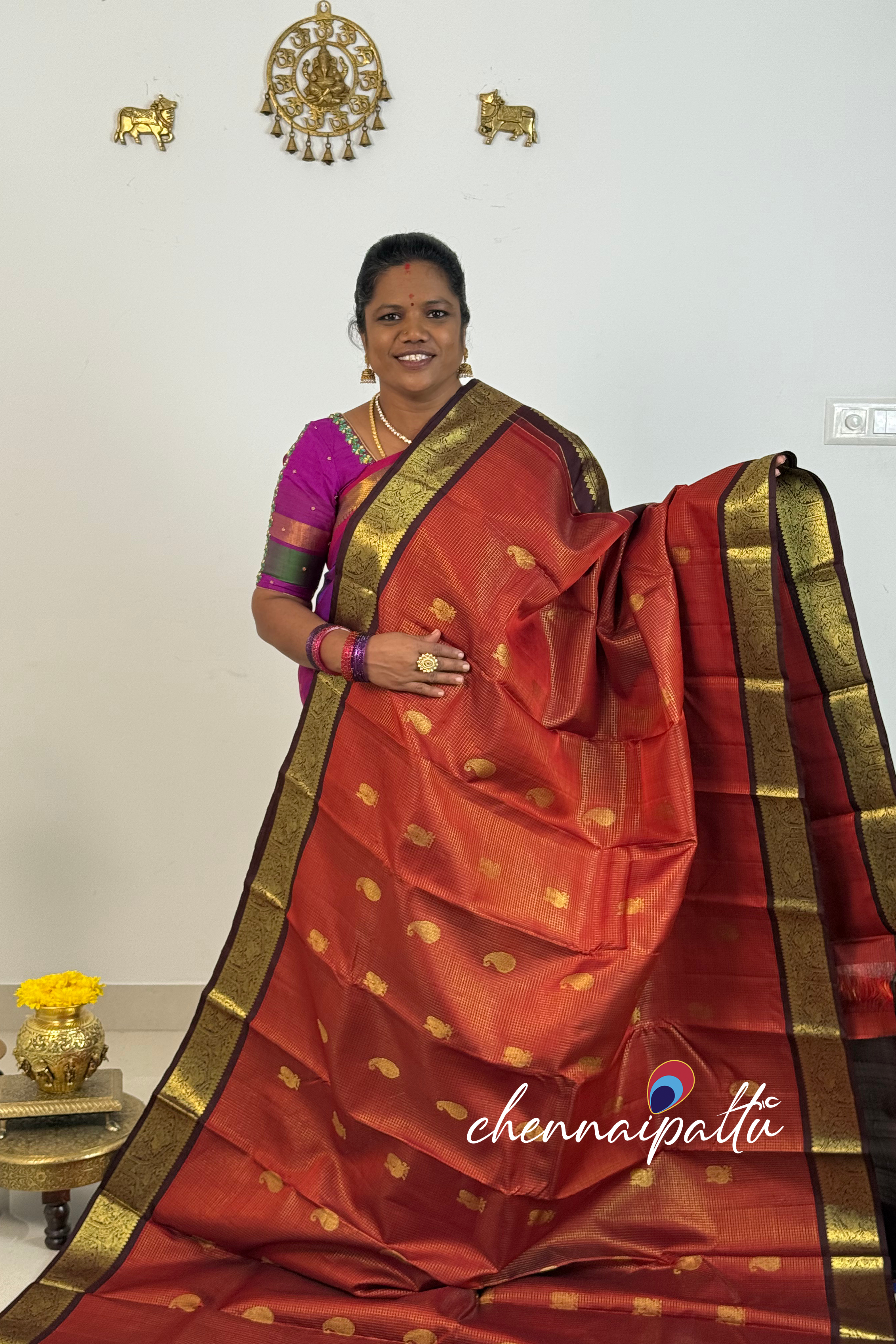Tharagai - Kanchipuram Pure Silk Saree | Blouse Attached