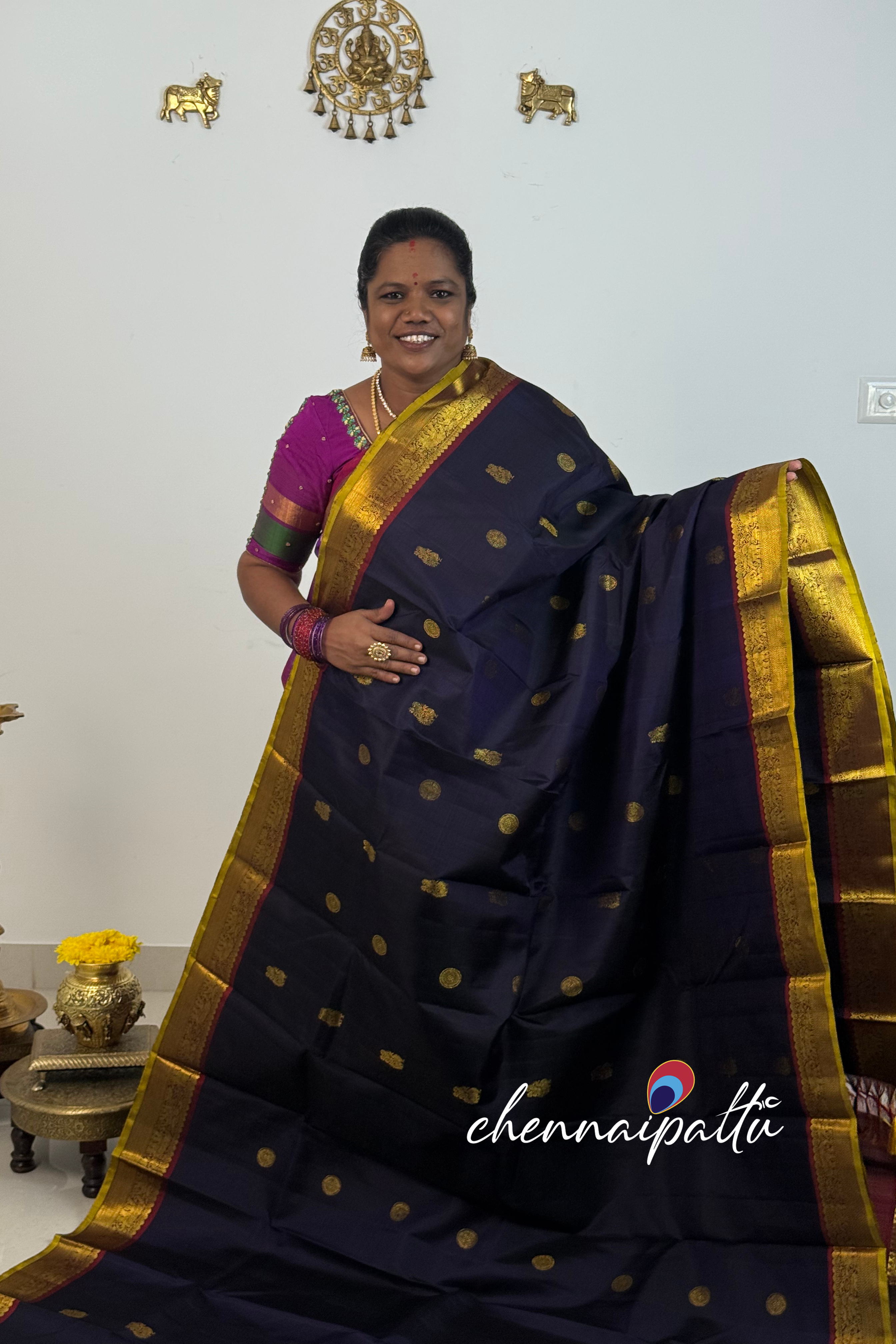 Tharagai - Kanchipuram Pure Silk Saree | Blouse Attached