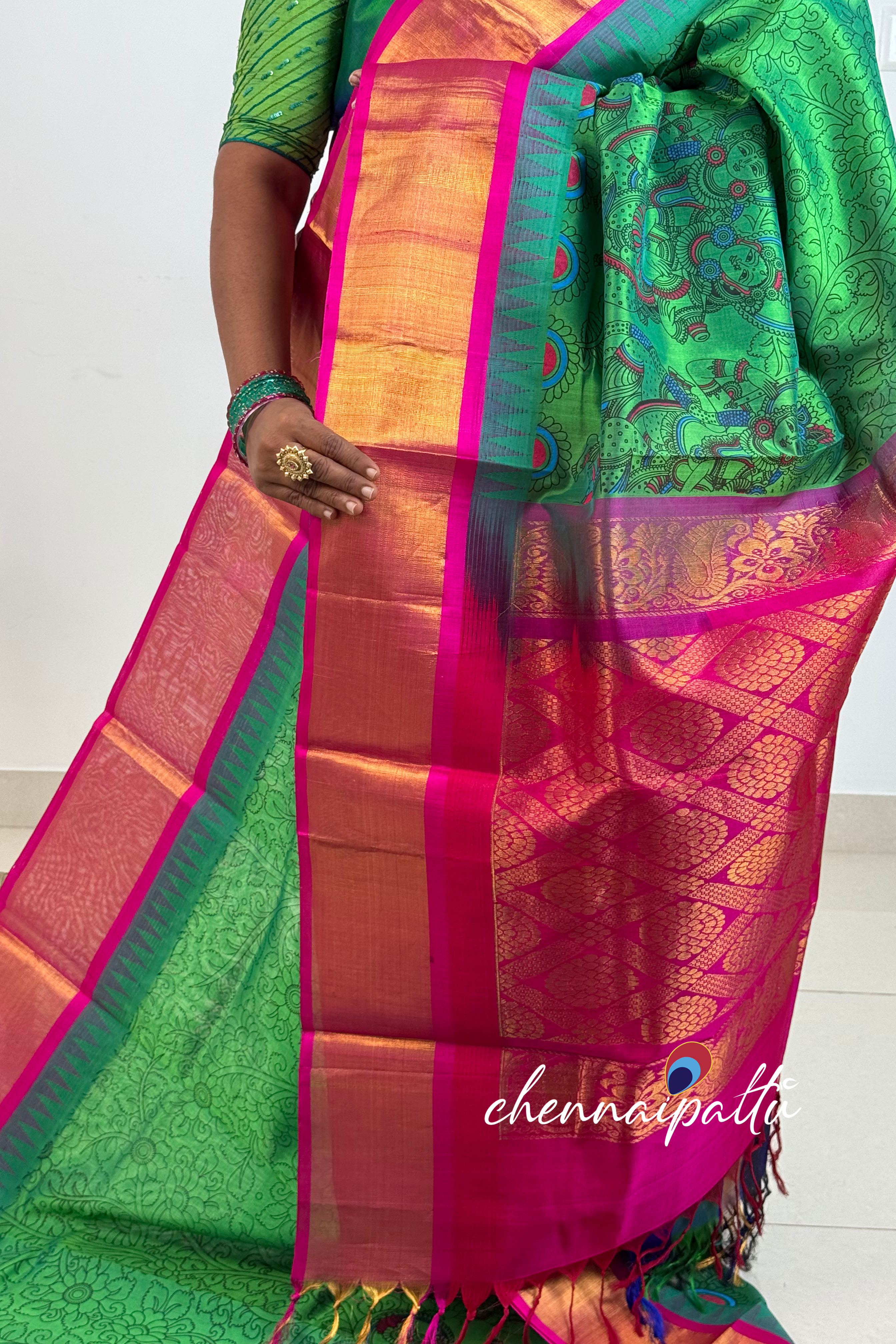 Mangai - Kupadam Silk Cotton Saree | Blouse Attached