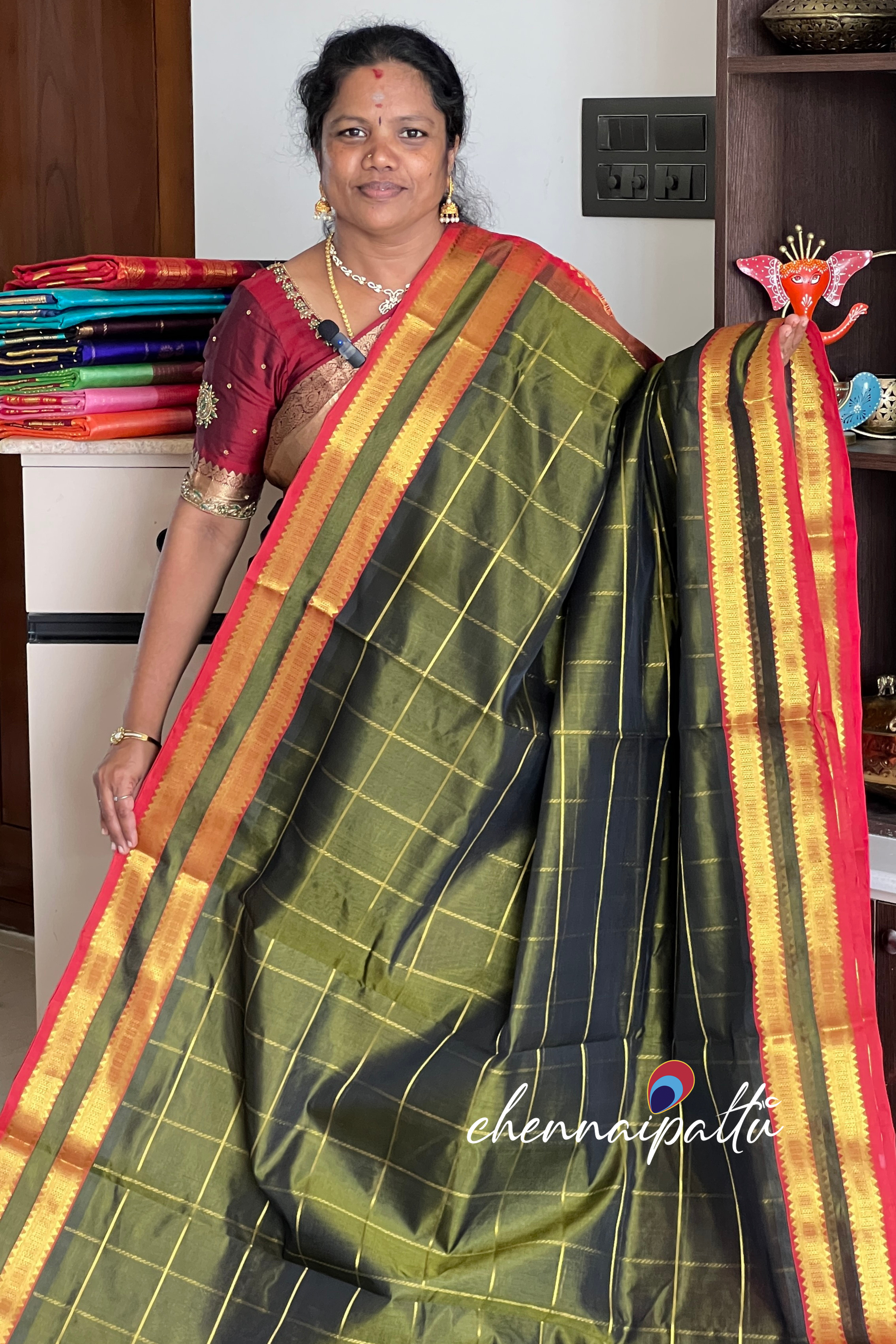 Mangai - Silk Cotton Saree | Blouse Attached