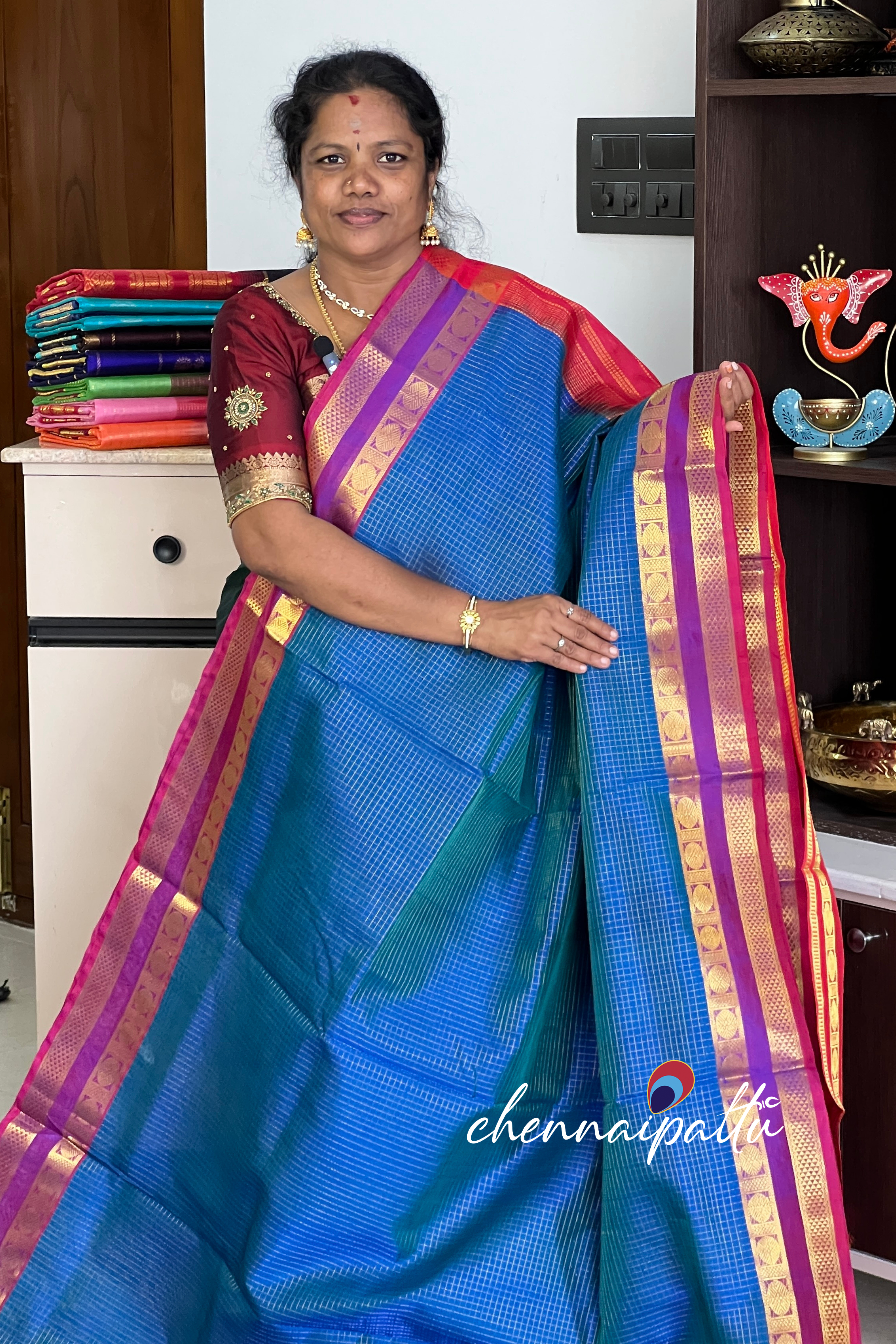 Mangai - Silk Cotton Saree | Blouse Attached