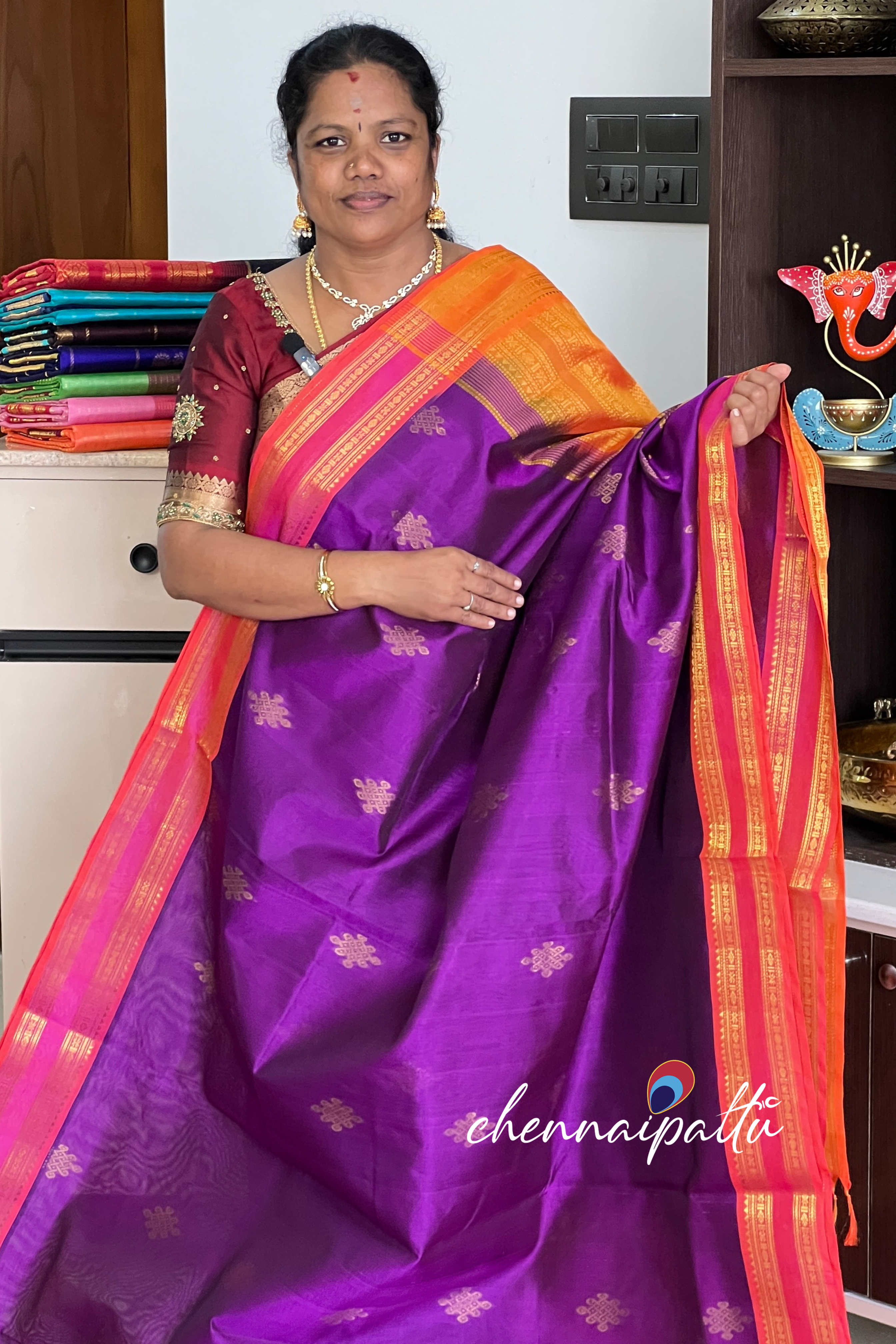 Mangai - Silk Cotton Saree | Blouse Attached