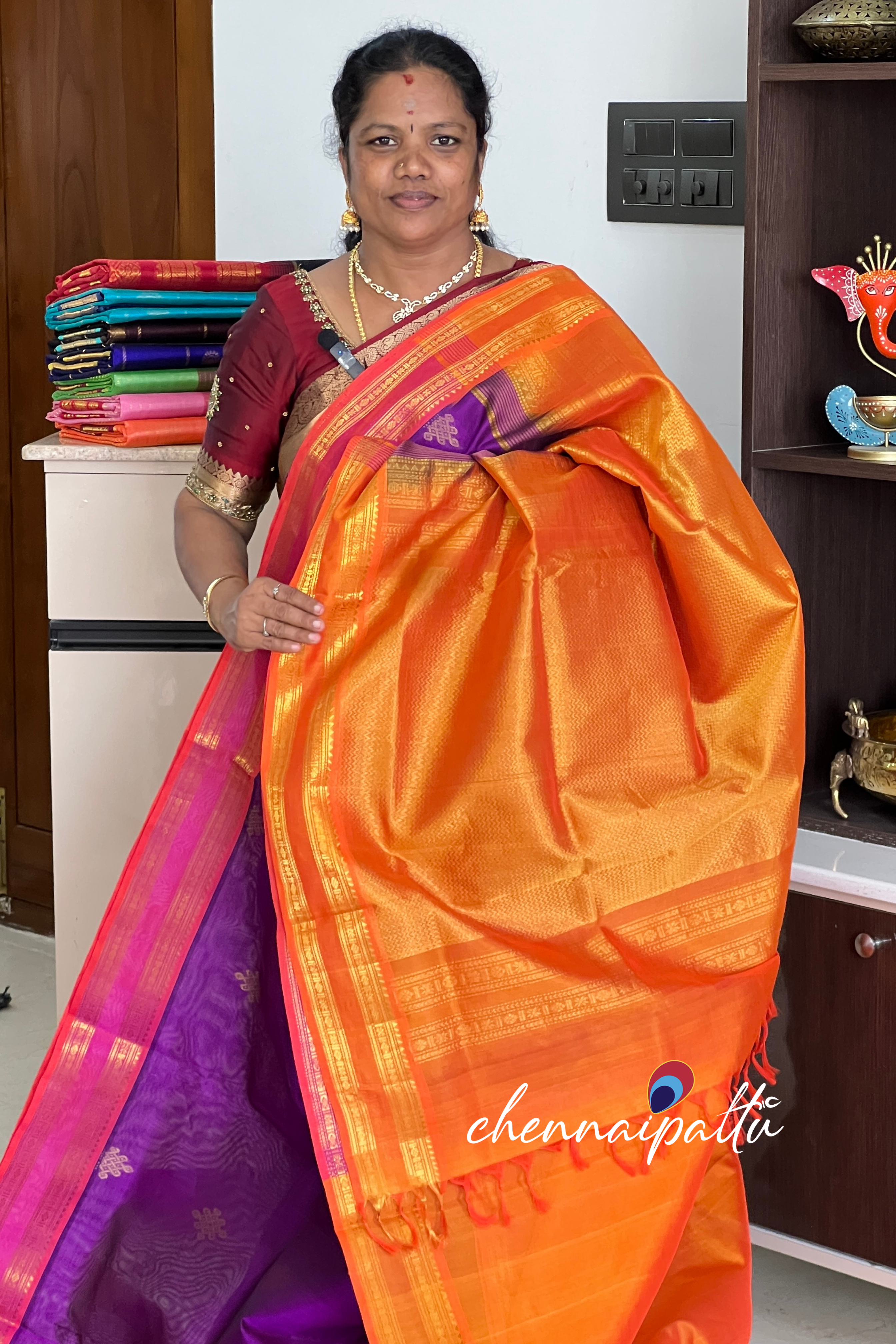 Mangai - Silk Cotton Saree | Blouse Attached