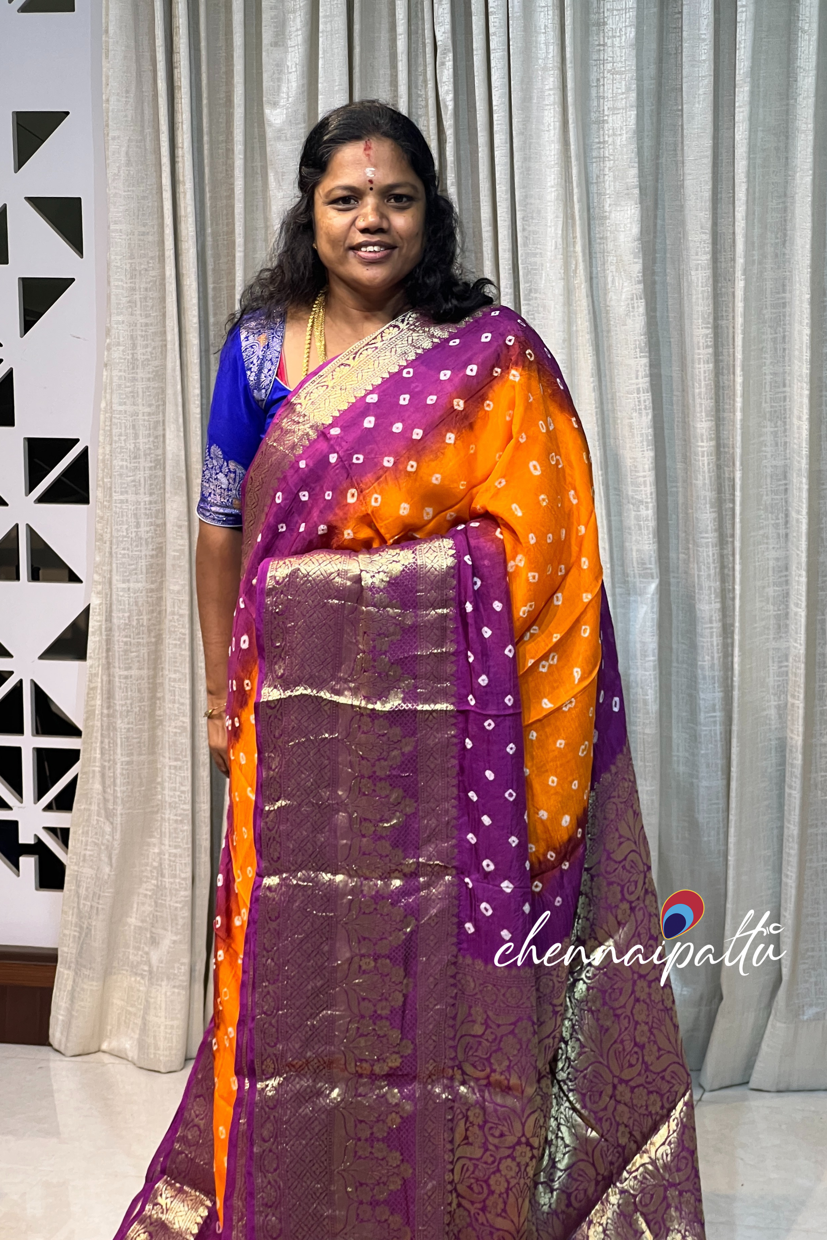 Vinusha : Bhadhani silk - A Cascade of Timeless Grace with Contrast Blouse Piece