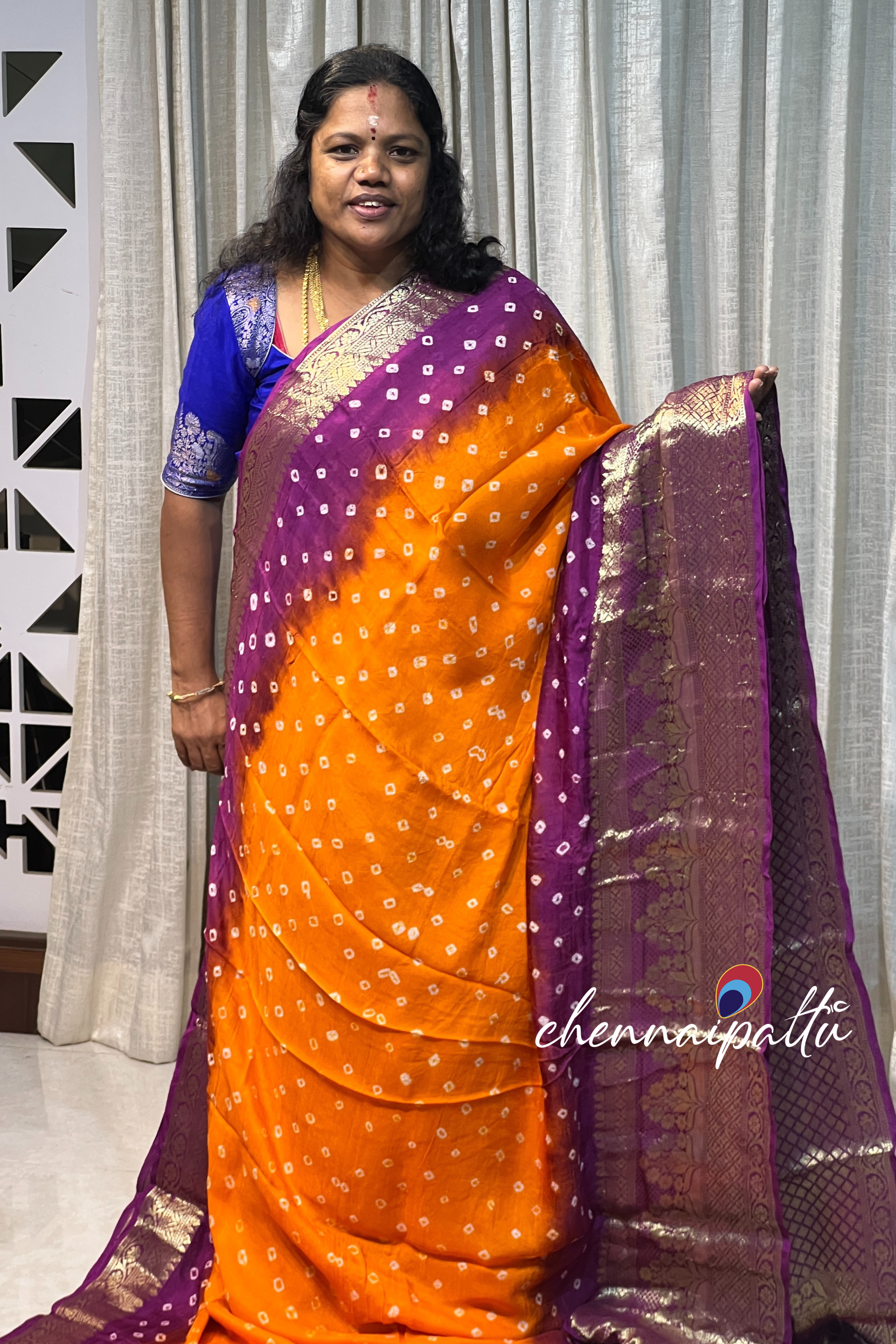 Vinusha : Bhadhani silk - A Cascade of Timeless Grace with Contrast Blouse Piece