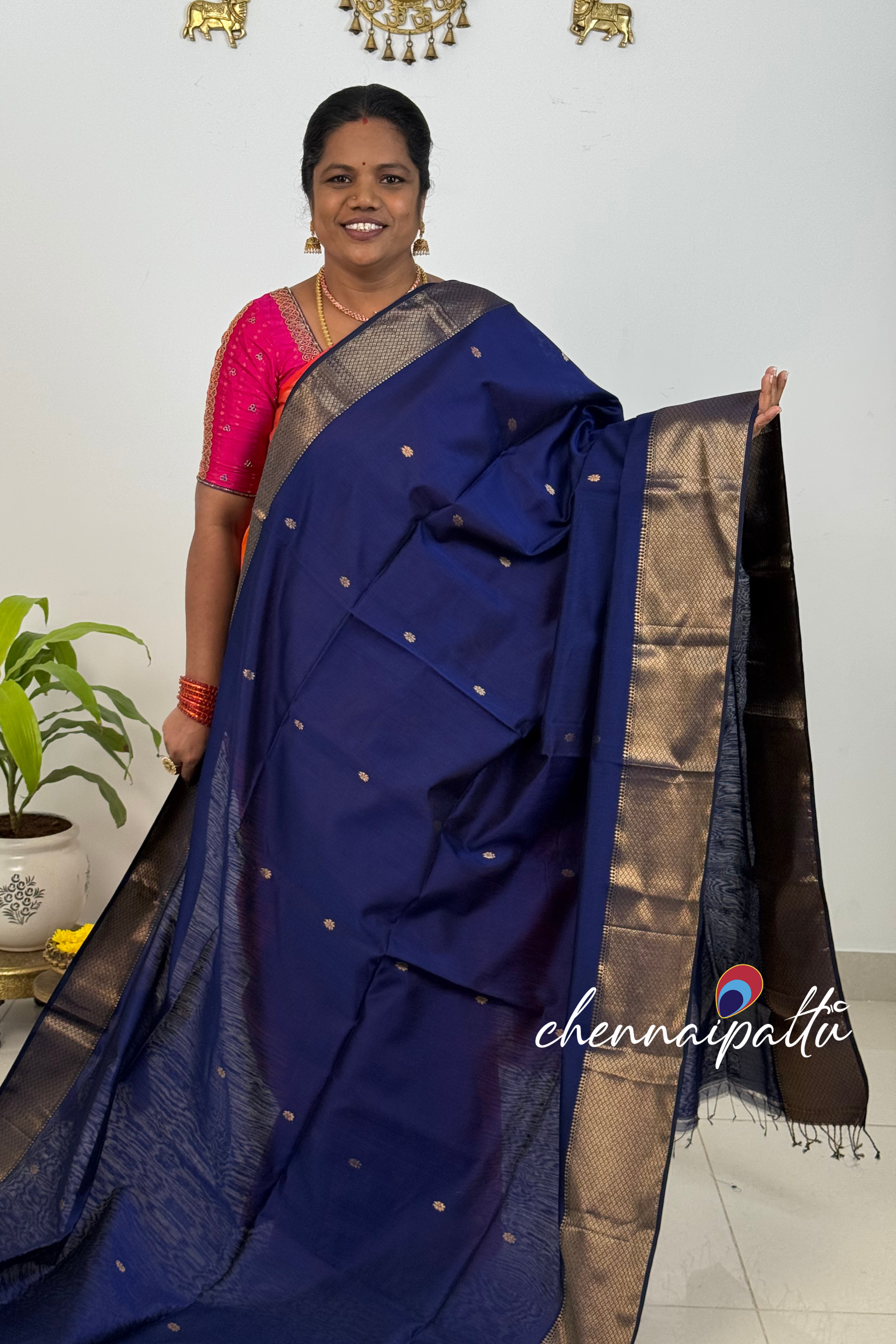 JEEVA – Maheshwari Silk Cotton Saree | Blouse Attached