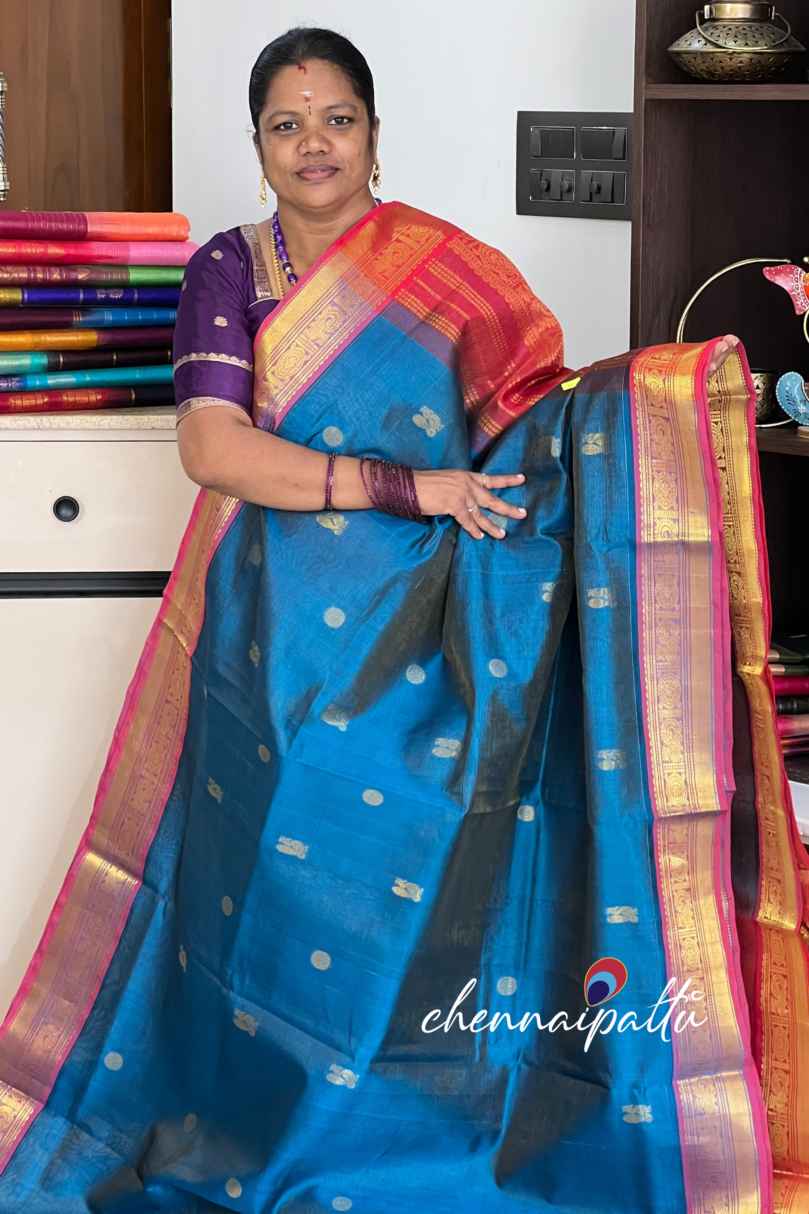 Mangai - Silk Cotton Saree | Blouse Attached