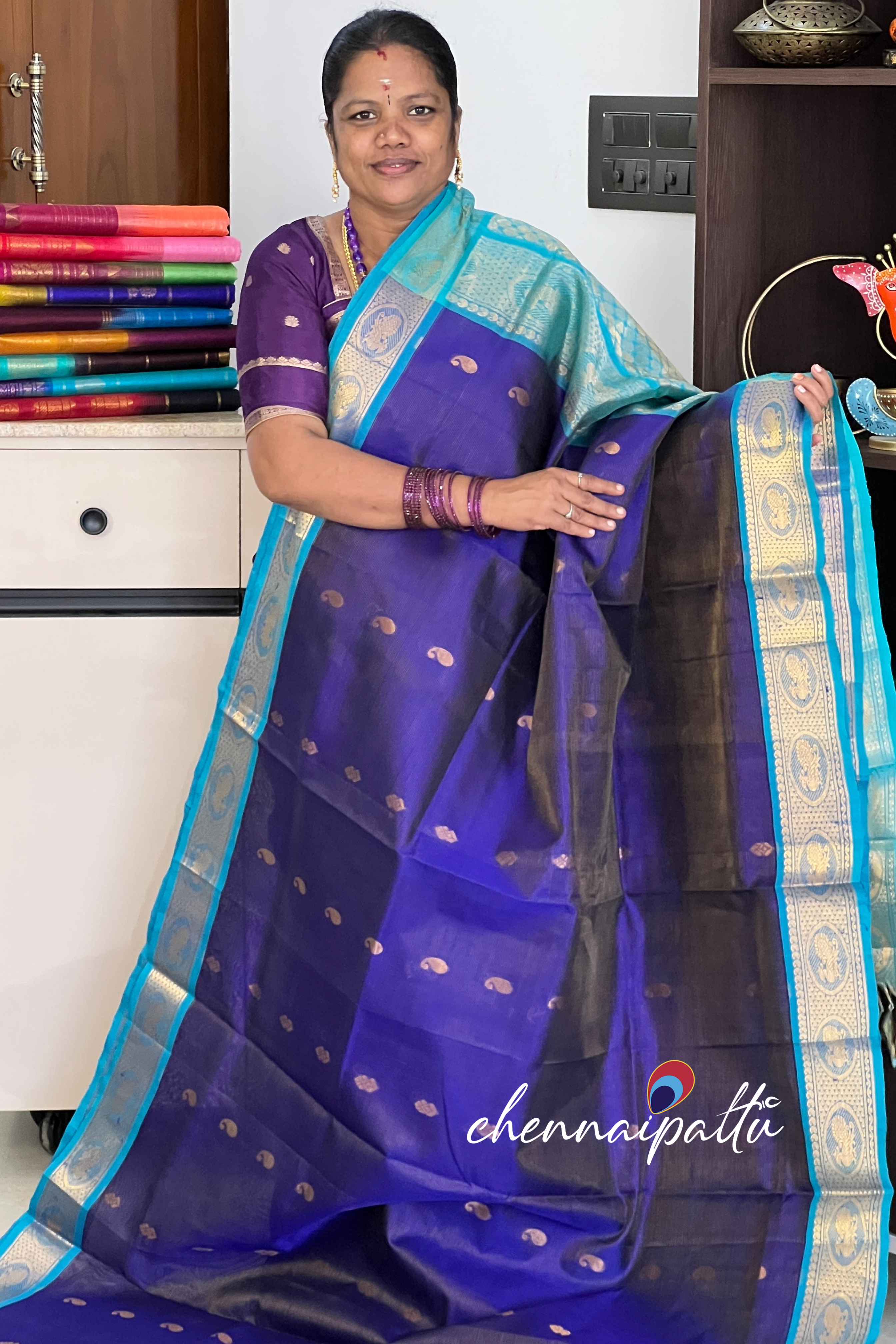 Mangai - Silk Cotton Saree | Blouse Attached
