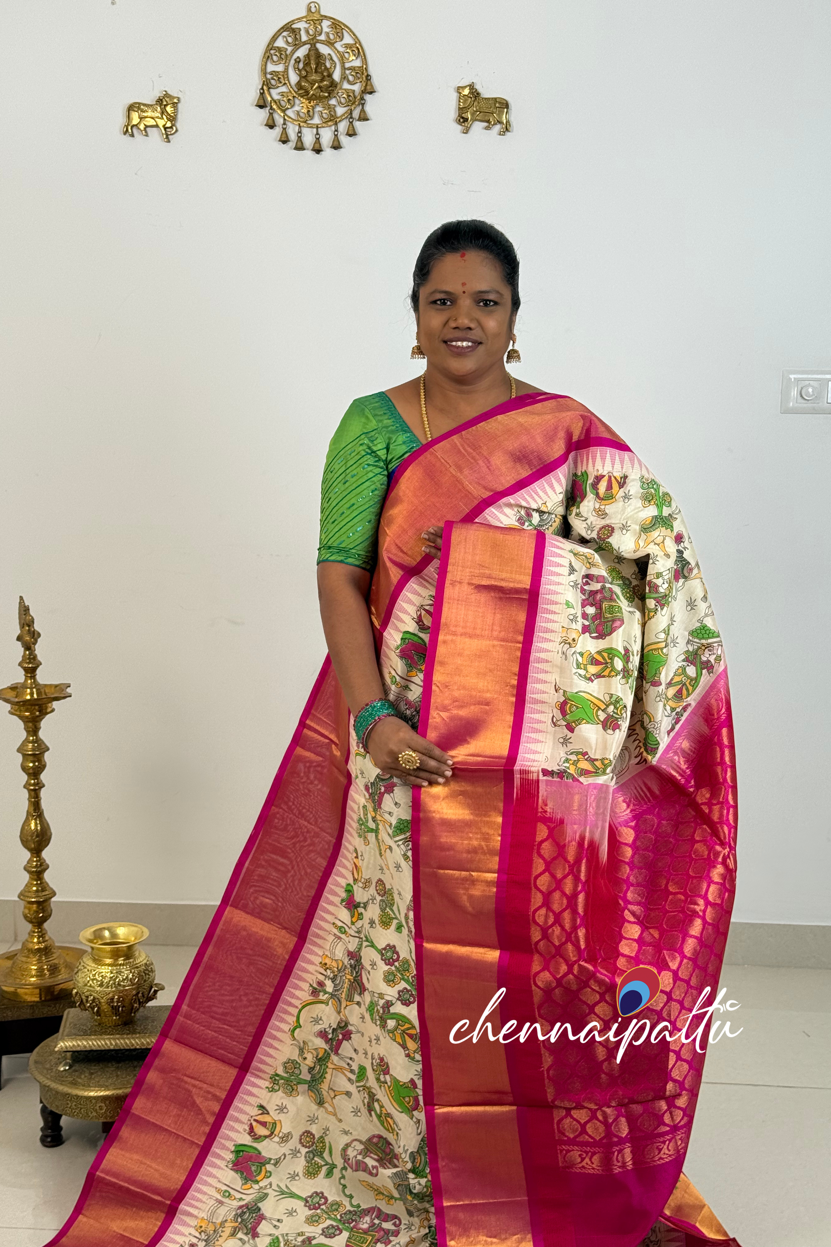 Mangai - Kupadam Silk Cotton Saree | Blouse Attached