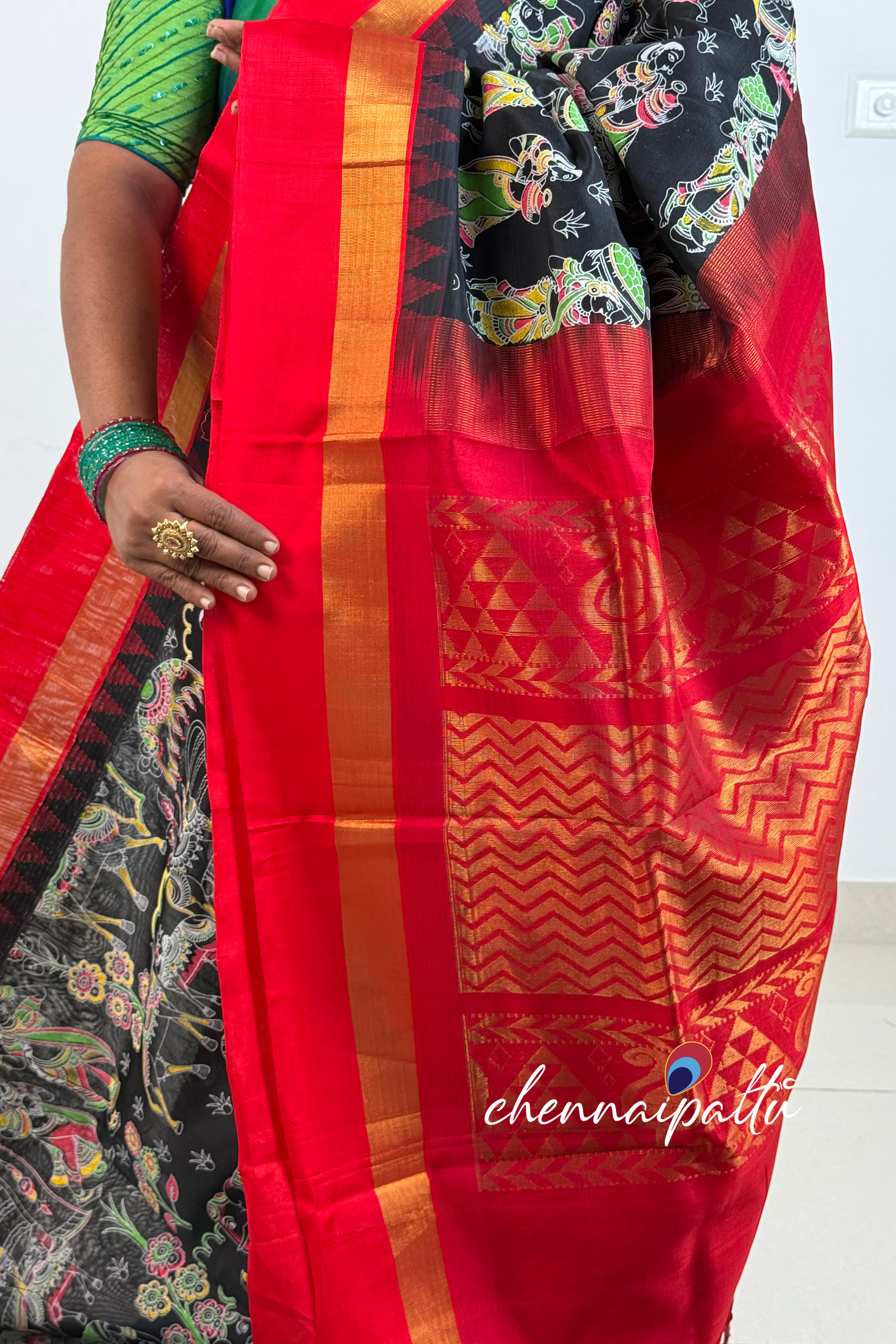 Mangai - Kupadam Silk Cotton Saree | Blouse Attached