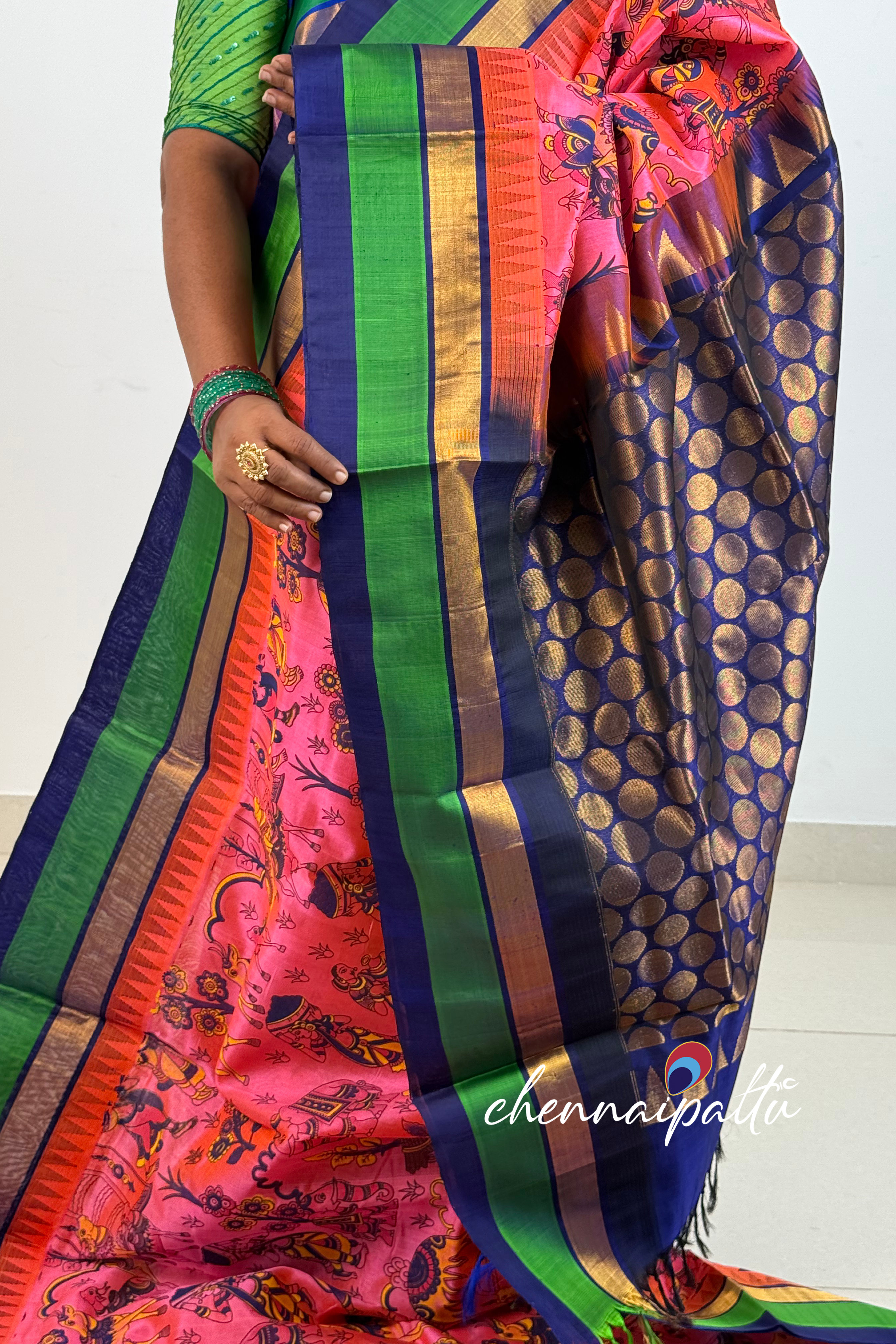 Mangai - Kupadam Silk Cotton Saree | Blouse Attached
