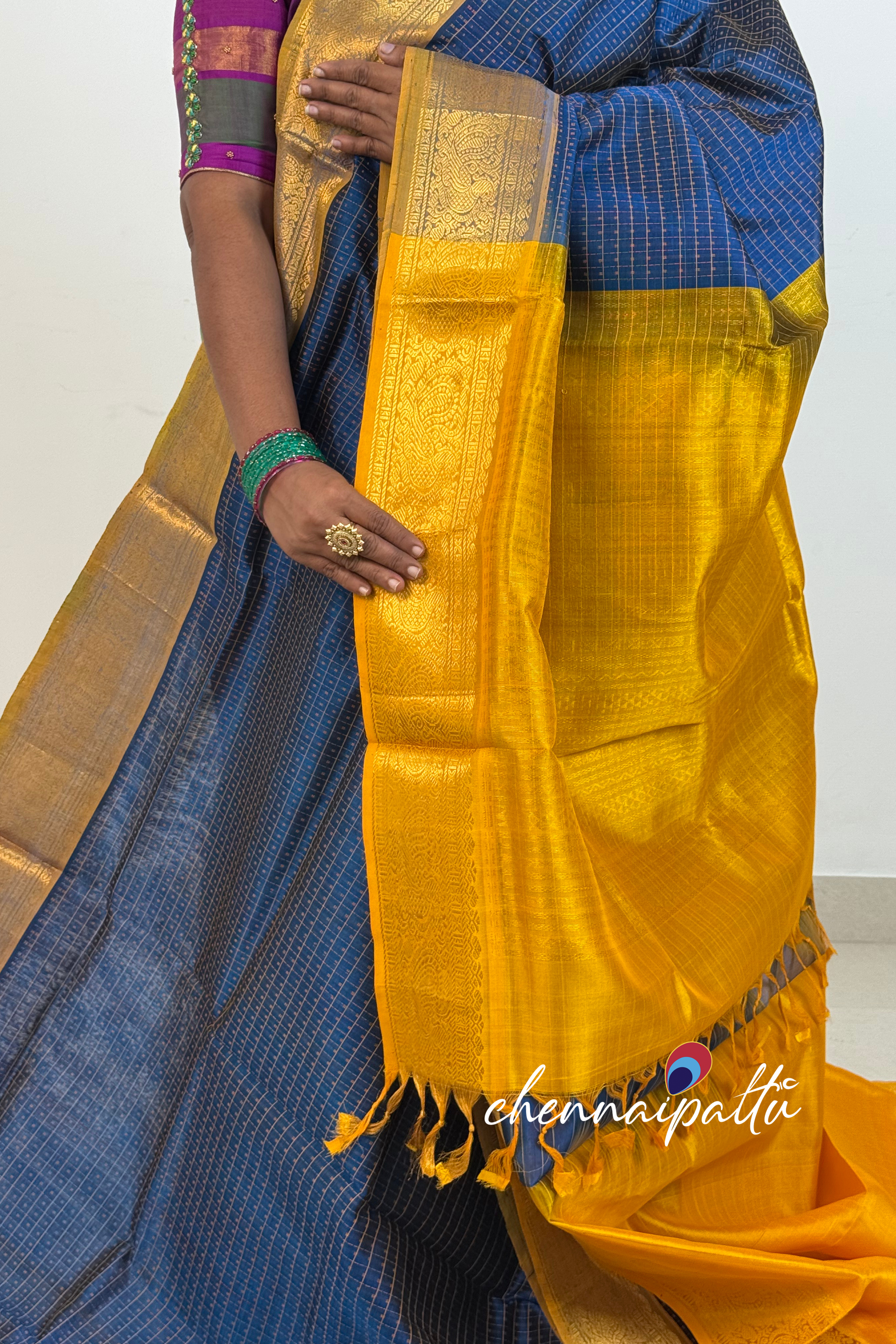 Mangai - Kupadam Silk Cotton Saree | Blouse Attached