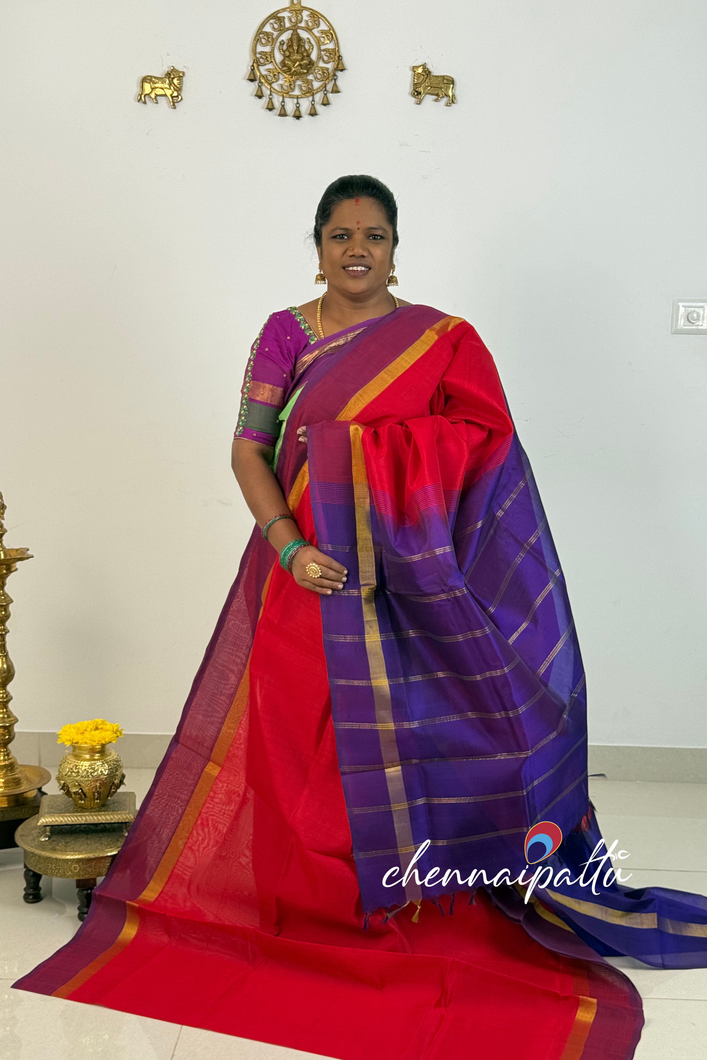 Mangai - Kupadam Silk Cotton Saree | Blouse Attached