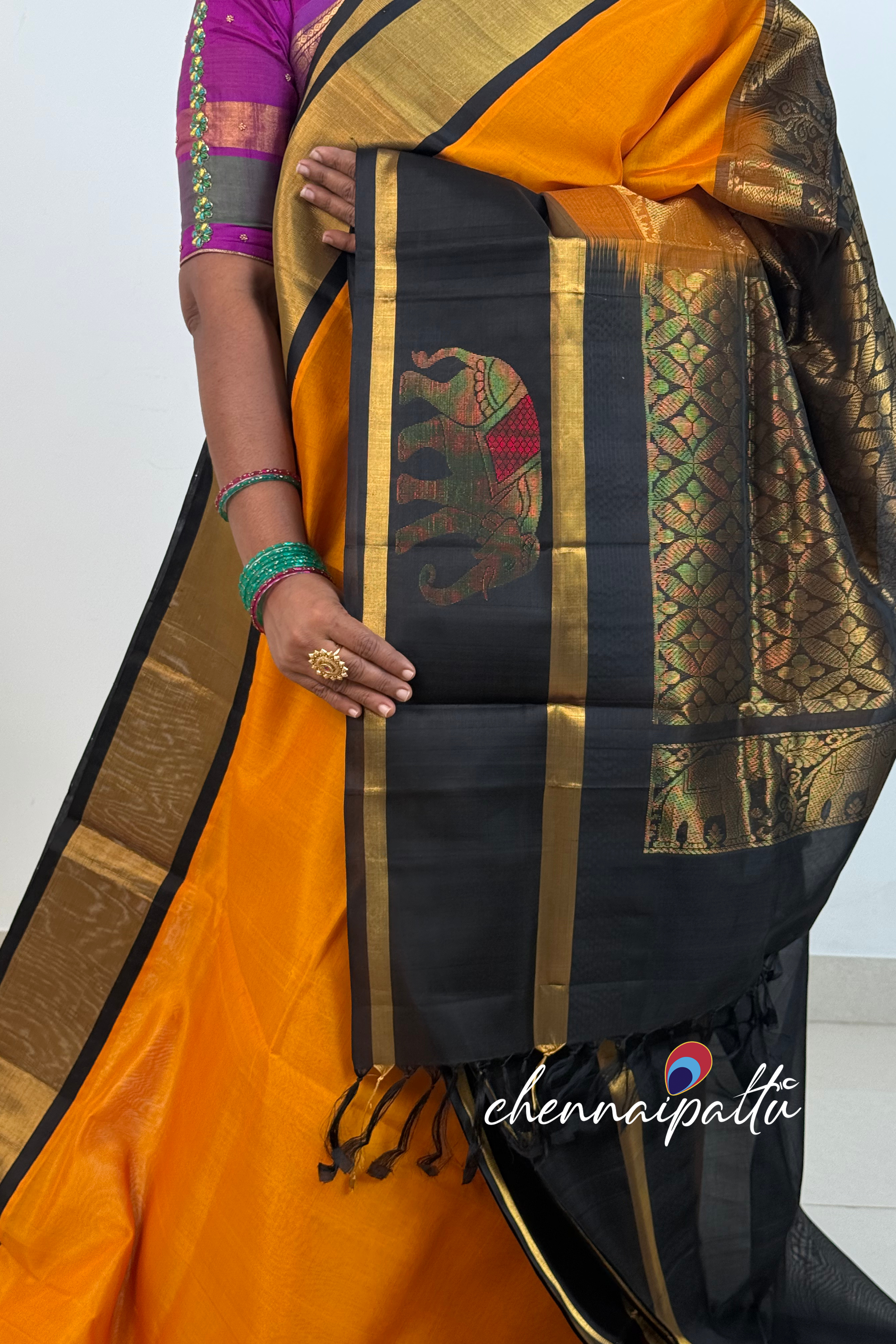 Mangai - Kupadam Silk Cotton Saree | Blouse Attached